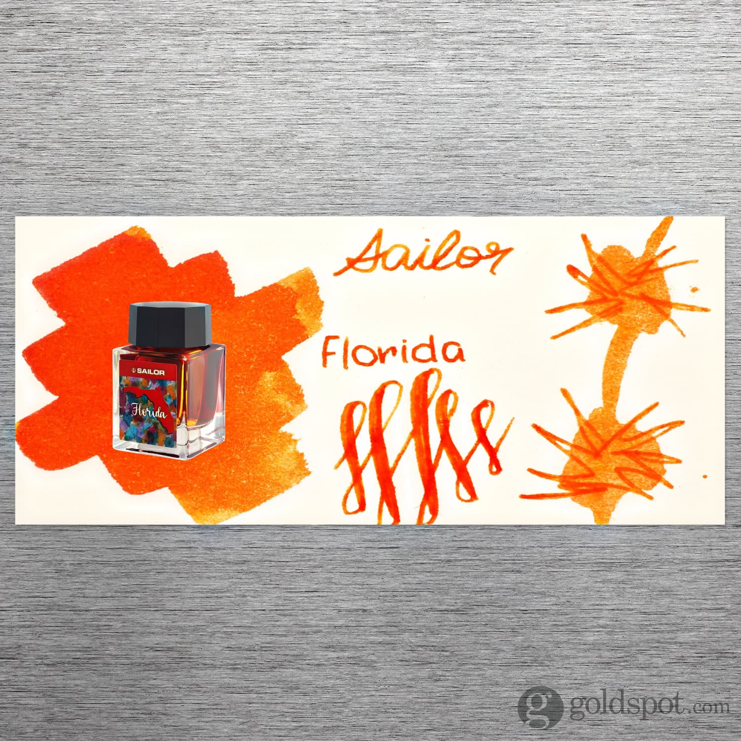 Sailor USA State Bottled Ink in Florida (Blood Orange) - 20mL - Image 2
