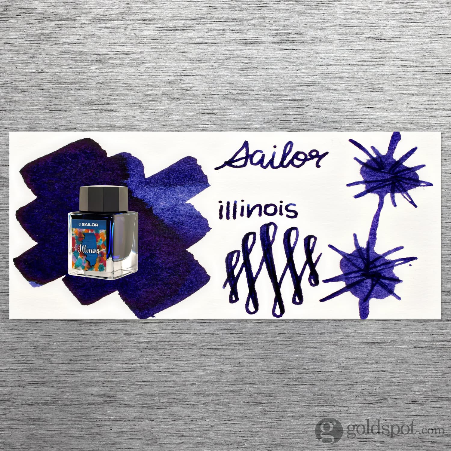 Sailor USA State Bottled Ink in Illinois (Blue) - 20 mL - Image 2