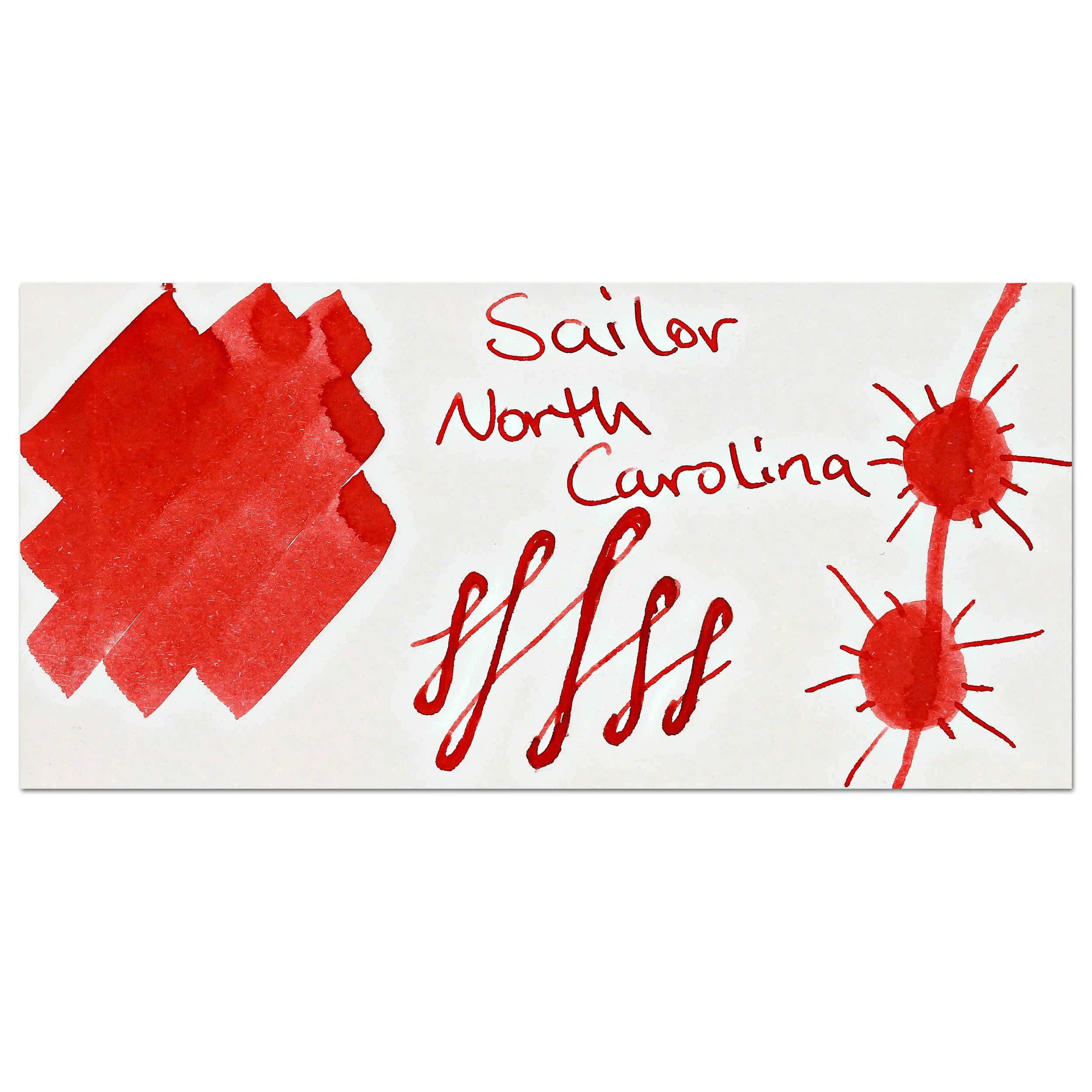 Sailor USA State Bottled Ink in North Carolina (Strawberry Red) - 20 mL - Image 2