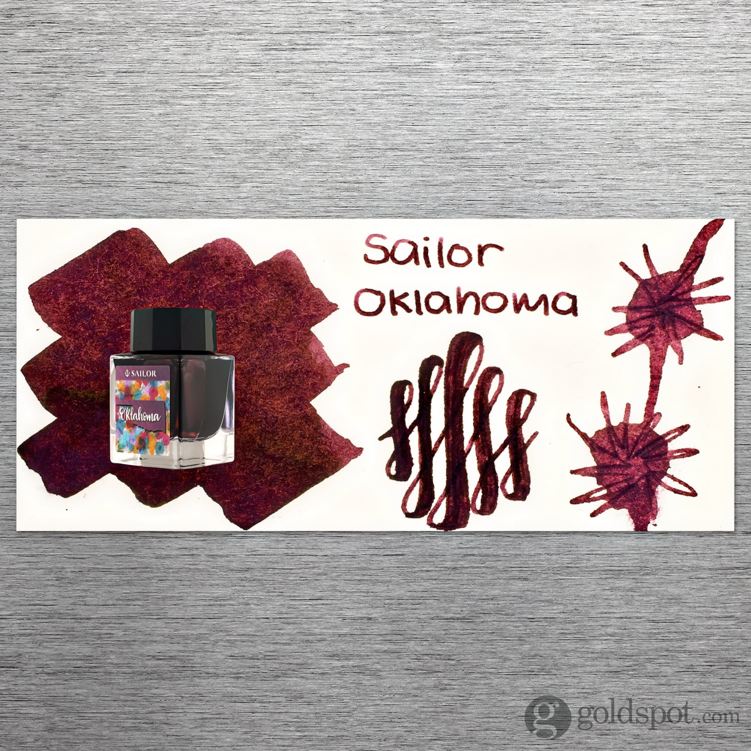 Sailor USA State Bottled Ink in Oklahoma (Burgundy) - 20 mL - Image 2