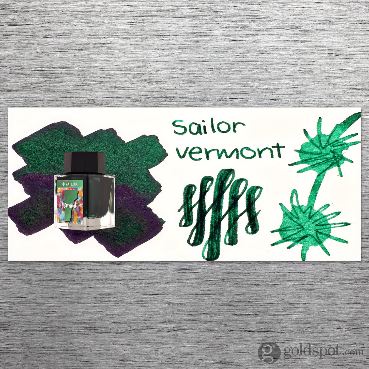 Sailor USA State Bottled Ink in Vermont (Emerald Green) - 20 mL - Image 2