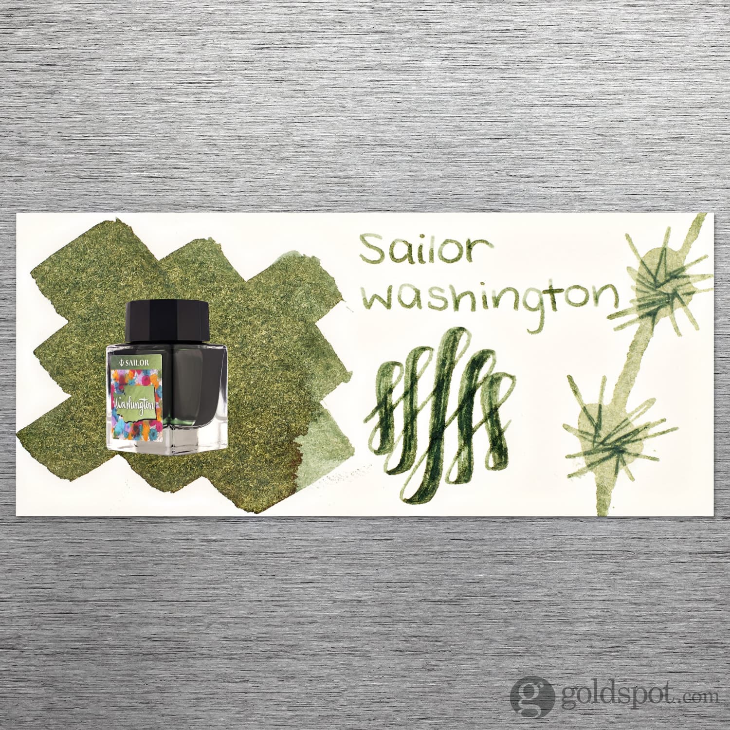Sailor USA State Bottled Ink in Washington (Green) - 20 mL - Image 2