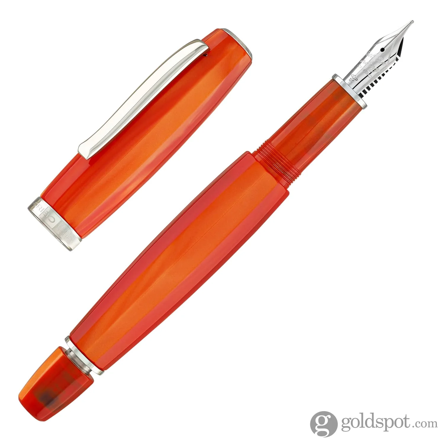 Scribo Feel Fountain Pen in Arancia with Platinum Trim - Image 7