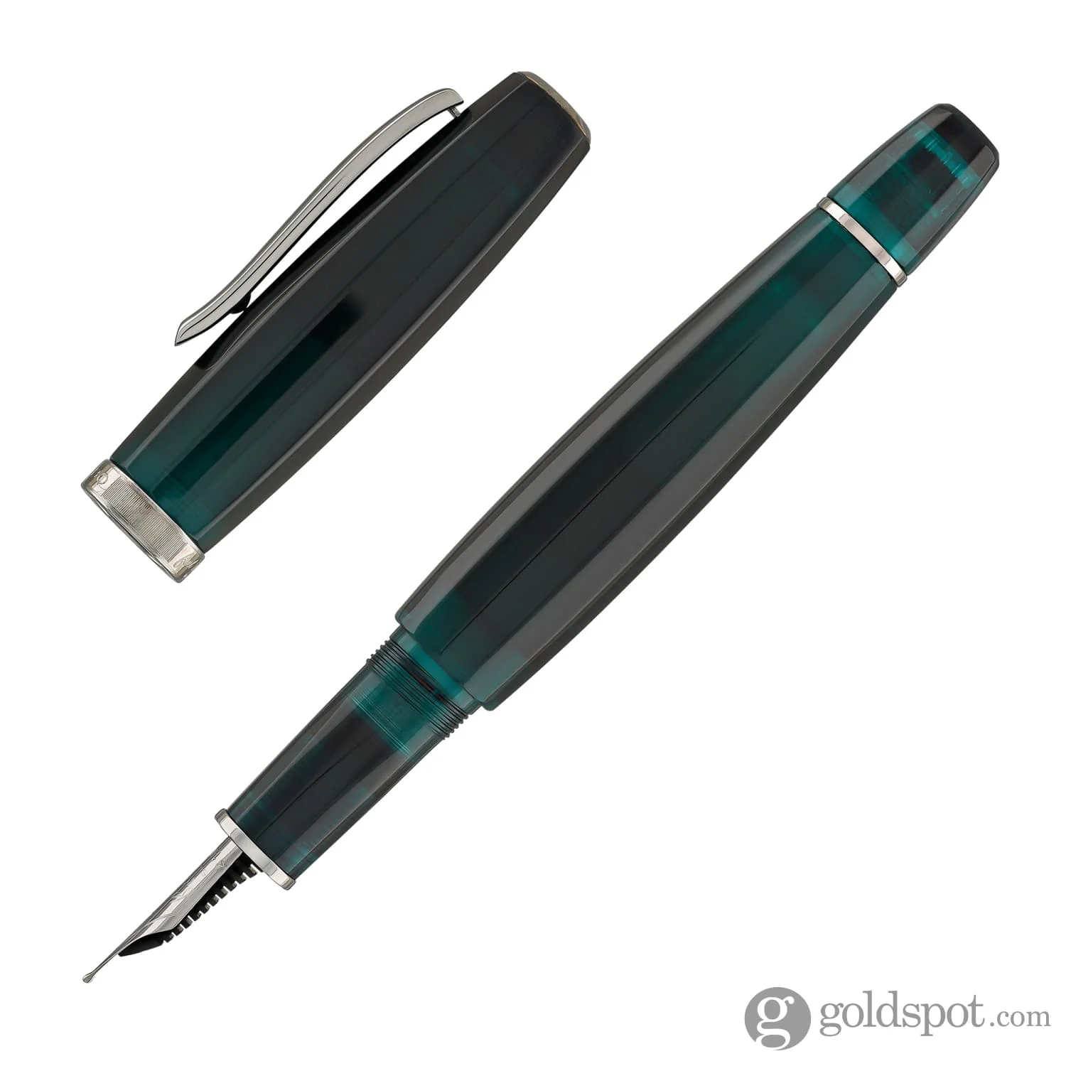 Scribo Feel Fountain Pen in Ombre Verdi with Platinum Trim - Image 3