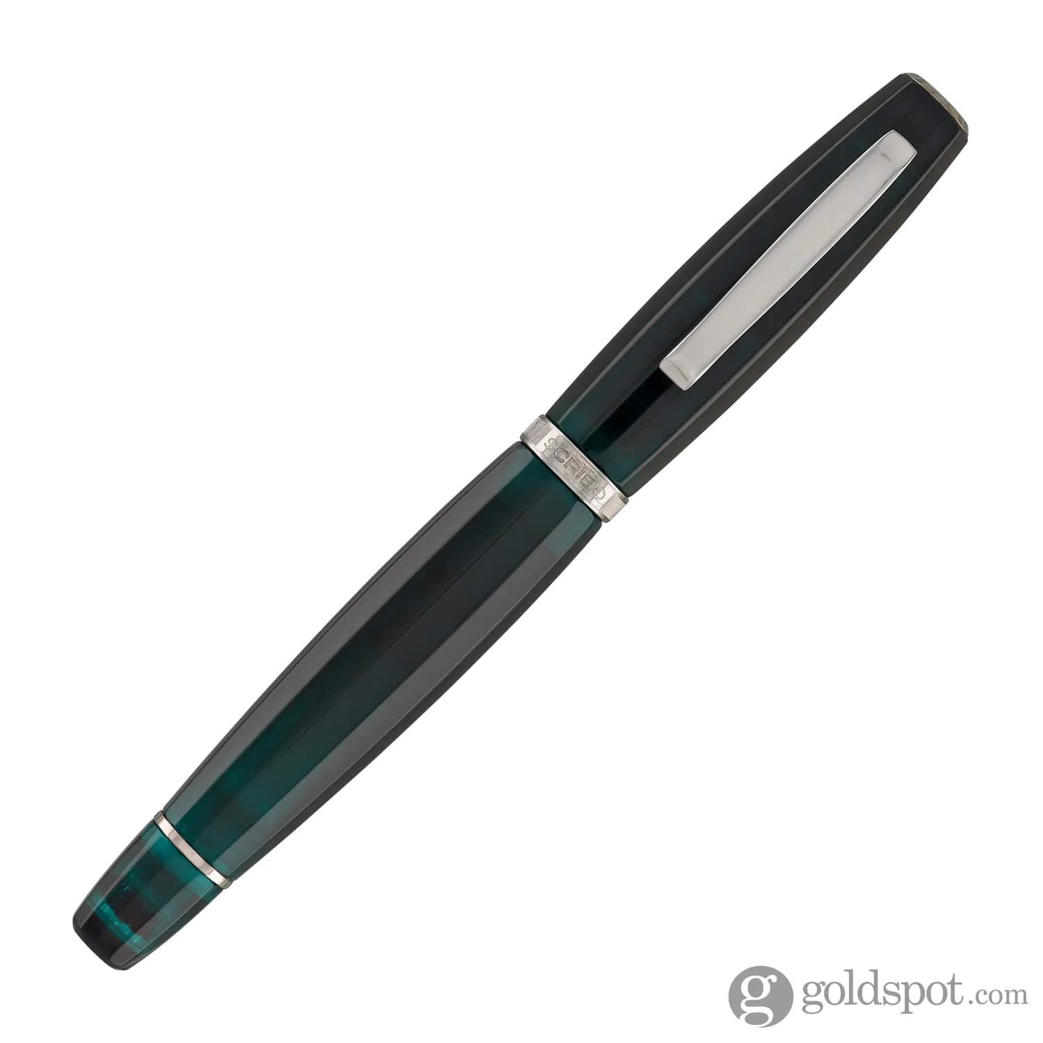 Scribo Feel Fountain Pen in Ombre Verdi with Platinum Trim - Image 4