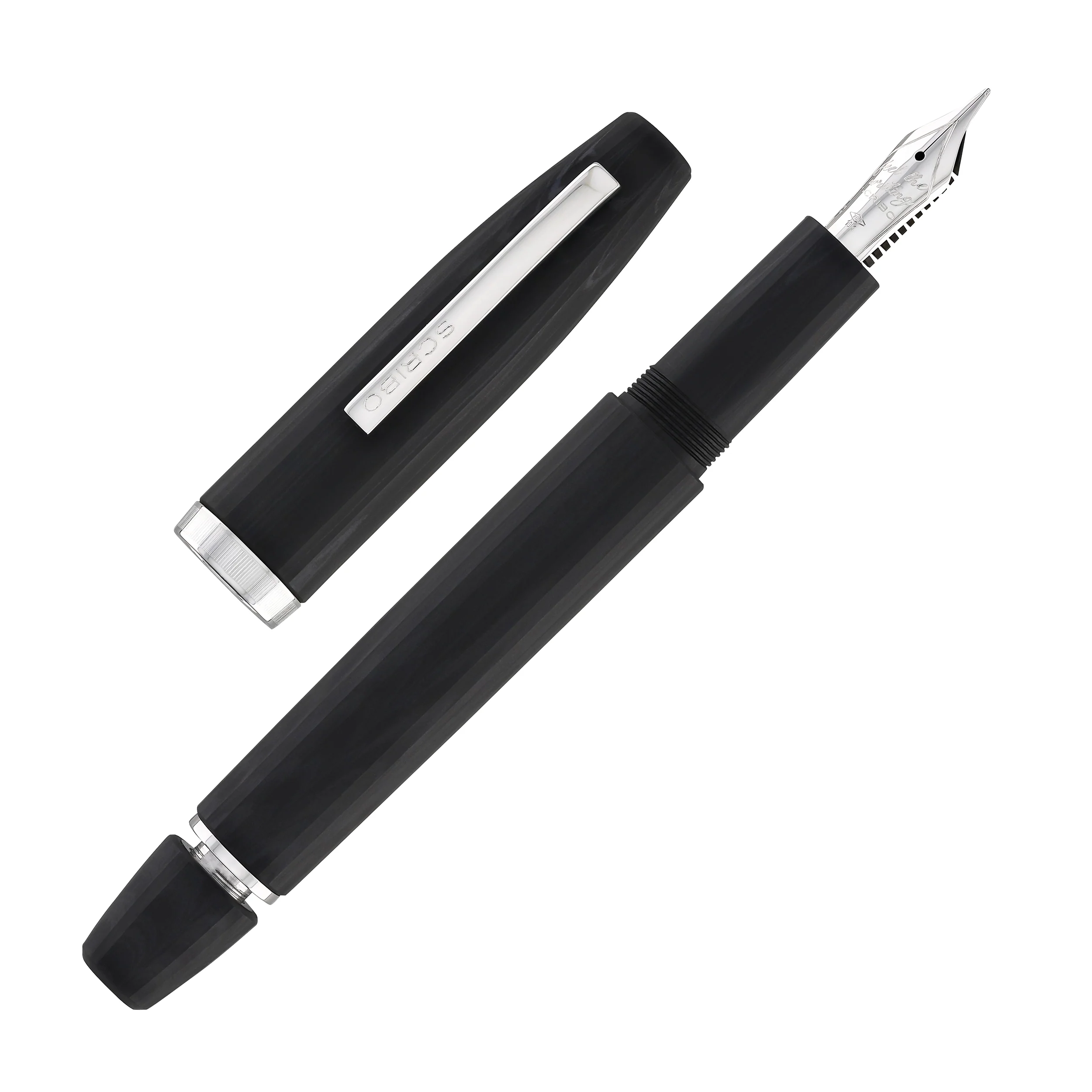 Scribo Flow Fountain Pen in Dimensione with Platinum Trim - Image 8