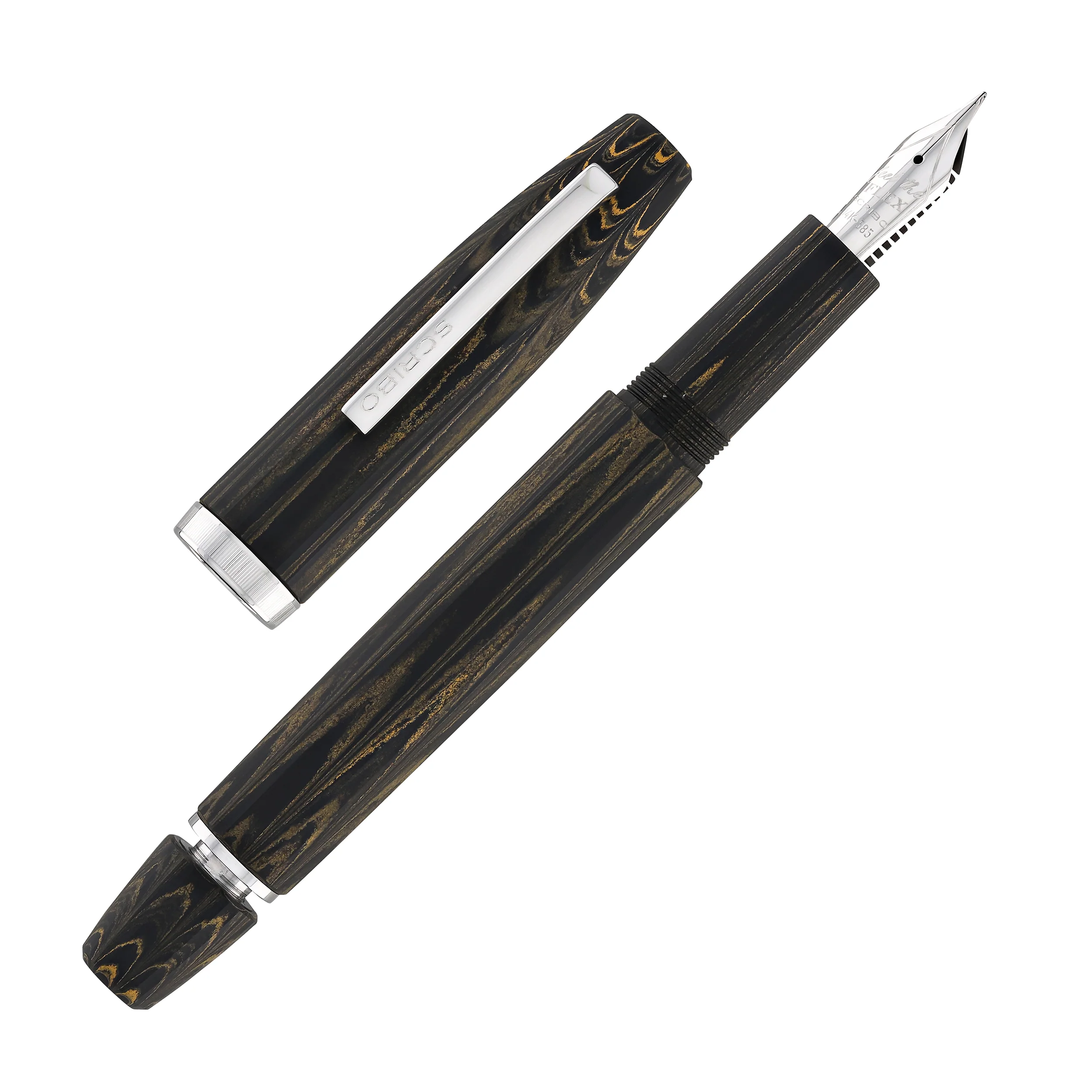 Scribo Flow Fountain Pen in Memoria with Platinum Trim - Image 8