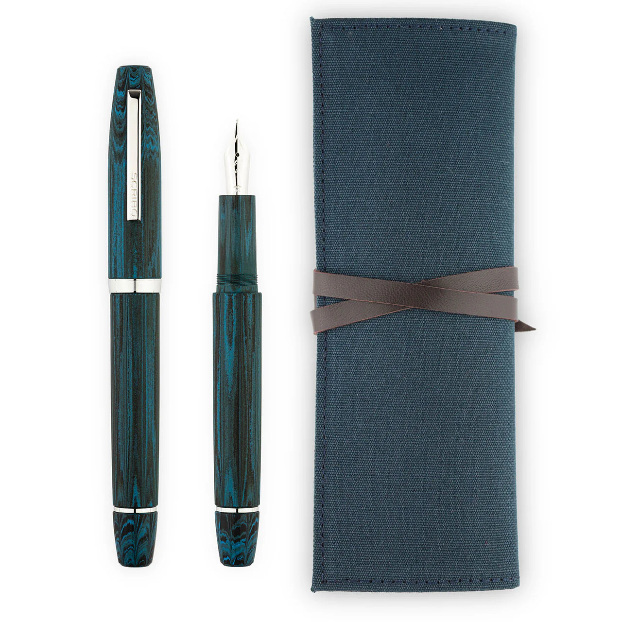 Scribo Flow Fountain Pen in Tempo with Platinum Trim - Image 10
