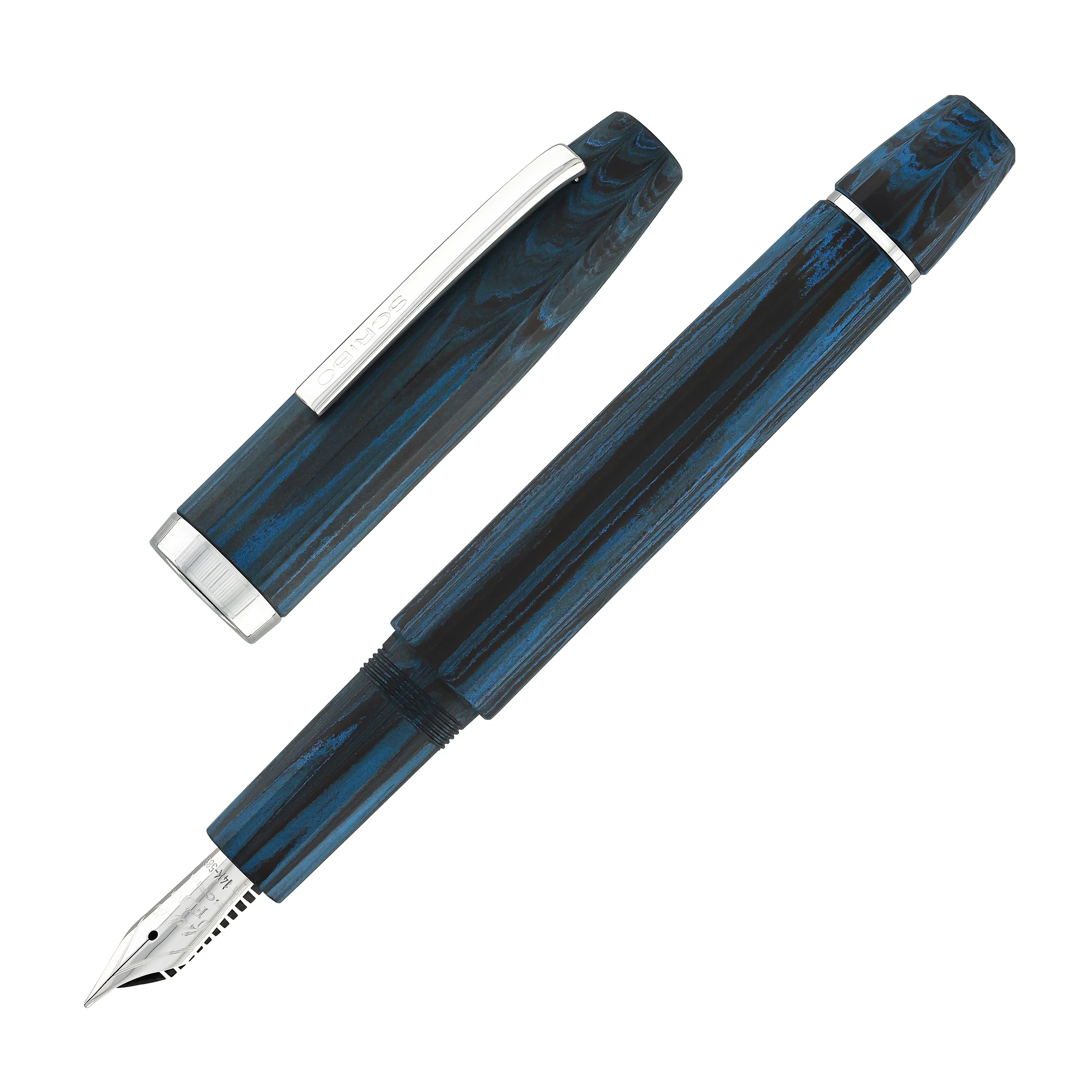 Scribo Flow Fountain Pen in Tempo with Platinum Trim - Image 3
