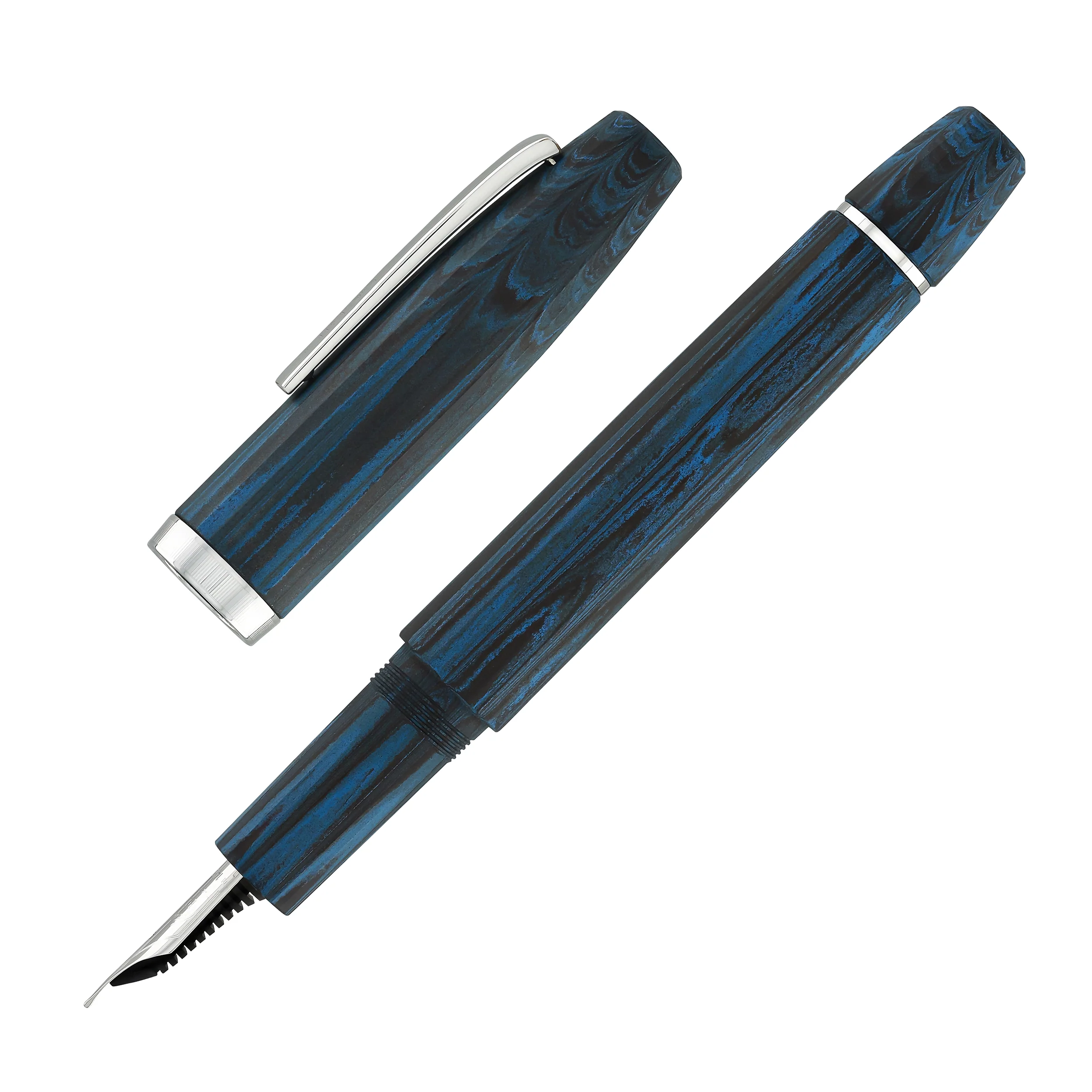 Scribo Flow Fountain Pen in Tempo with Platinum Trim - Image 4