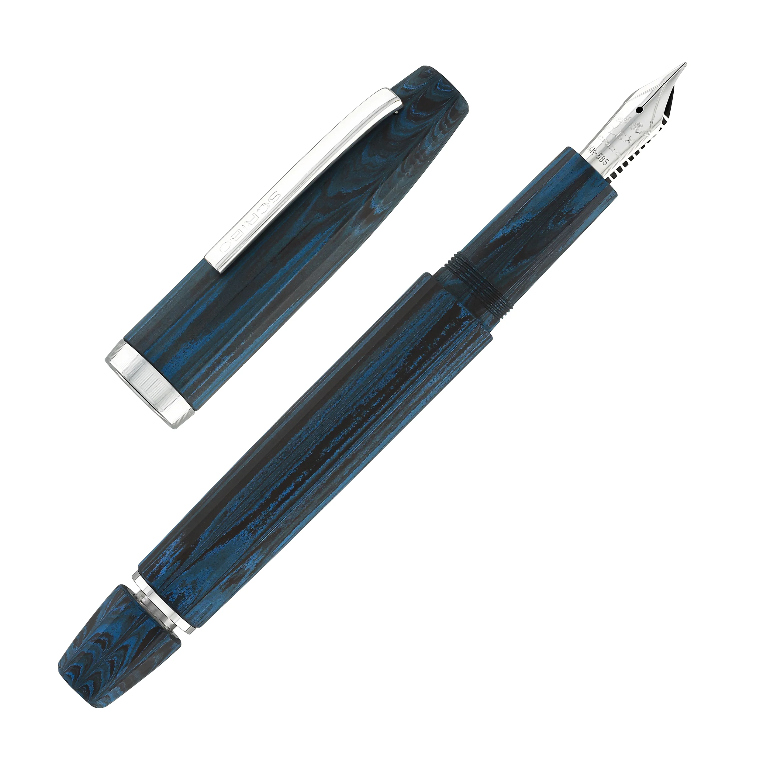 Scribo Flow Fountain Pen in Tempo with Platinum Trim - Image 7