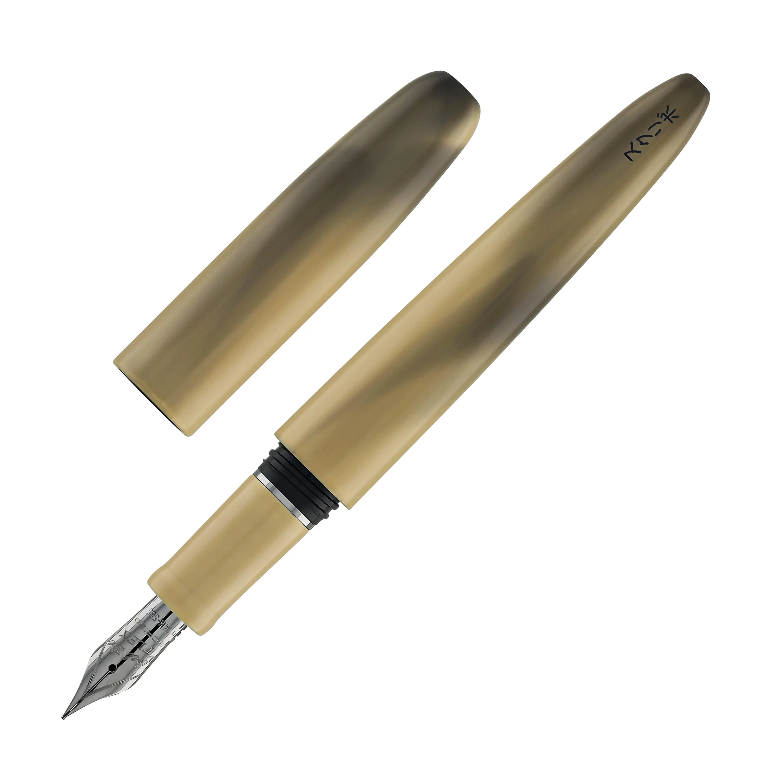 Scribo Piuma Fountain Pen in Hane Murakumo with Ruthenium Trim - Image 3
