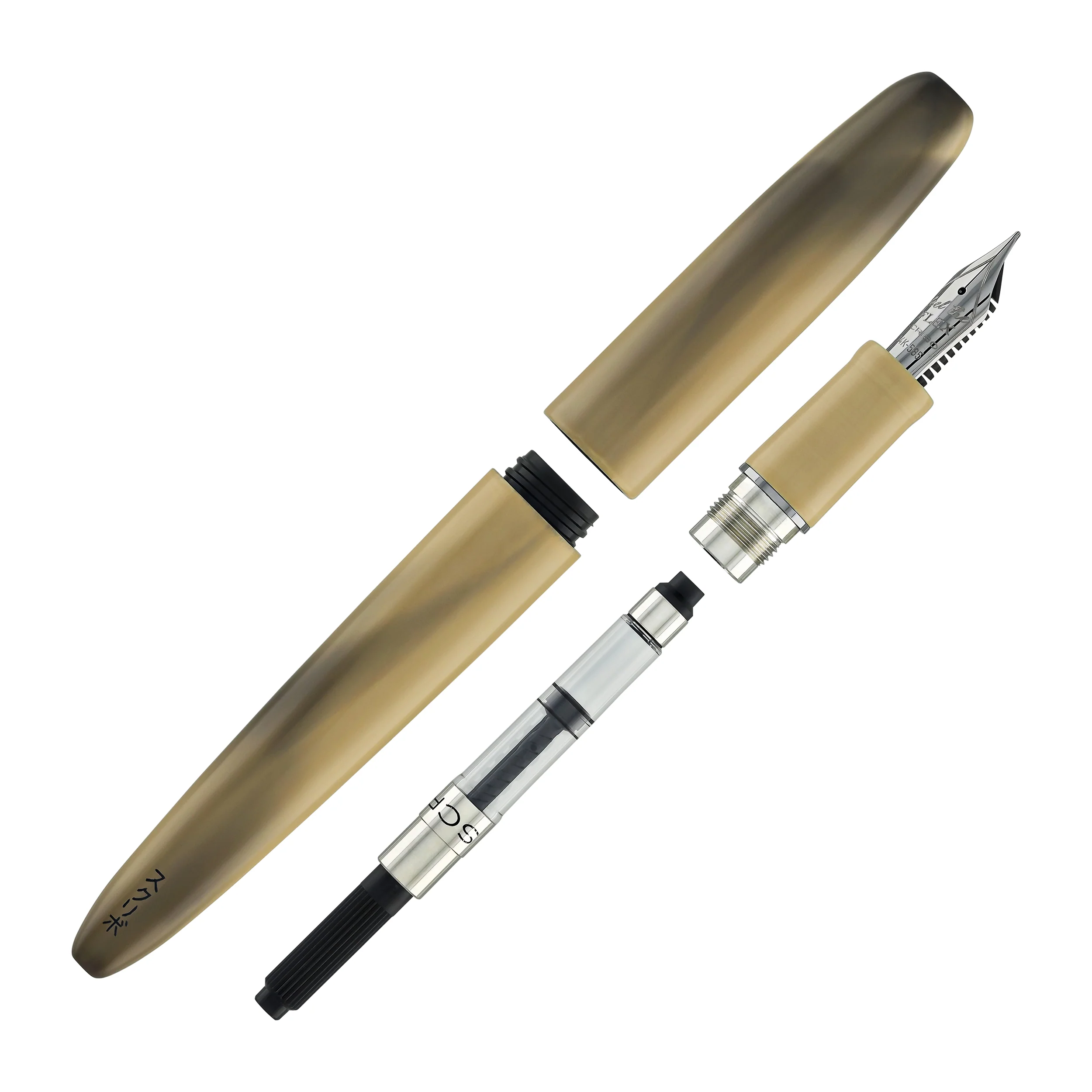 Scribo Piuma Fountain Pen in Hane Murakumo with Ruthenium Trim - Image 7