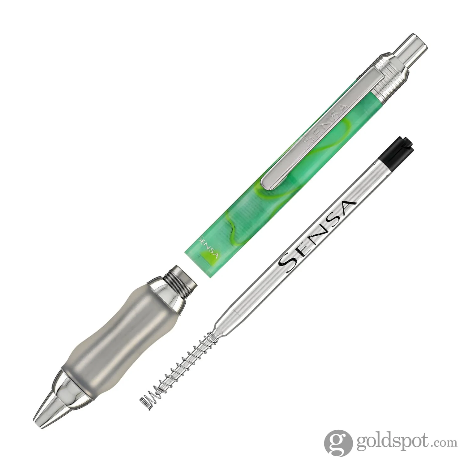 Sensa Click Plasmuloid Ballpoint Pen in Green Lagoon Pearl - Image 5