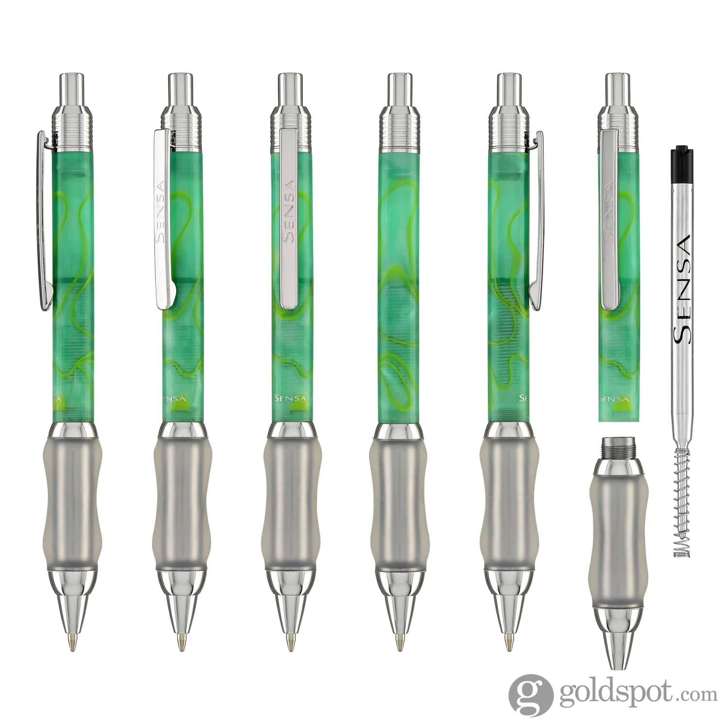Sensa Click Plasmuloid Ballpoint Pen in Green Lagoon Pearl - Image 6