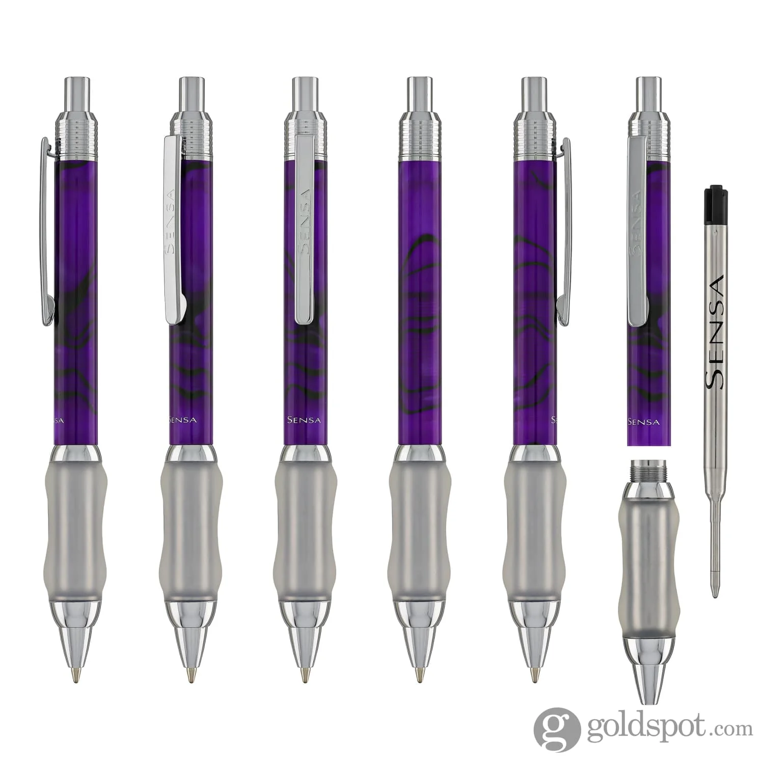 Sensa Click Plasmuloid Ballpoint Pen in Purple Amethyst Pearl - Image 6