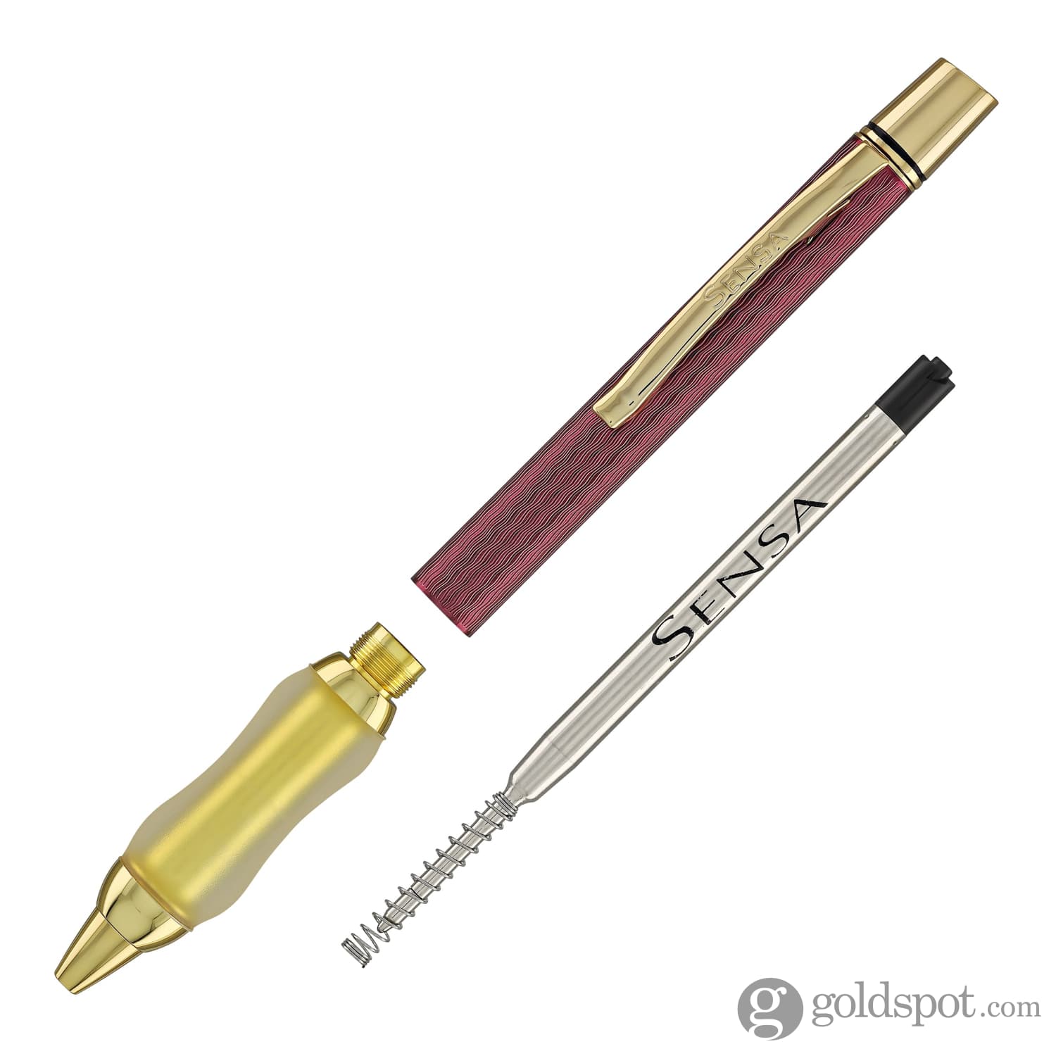 Sensa Herringbone Jewels Ballpoint Pen in Garnet Burgundy - Image 5