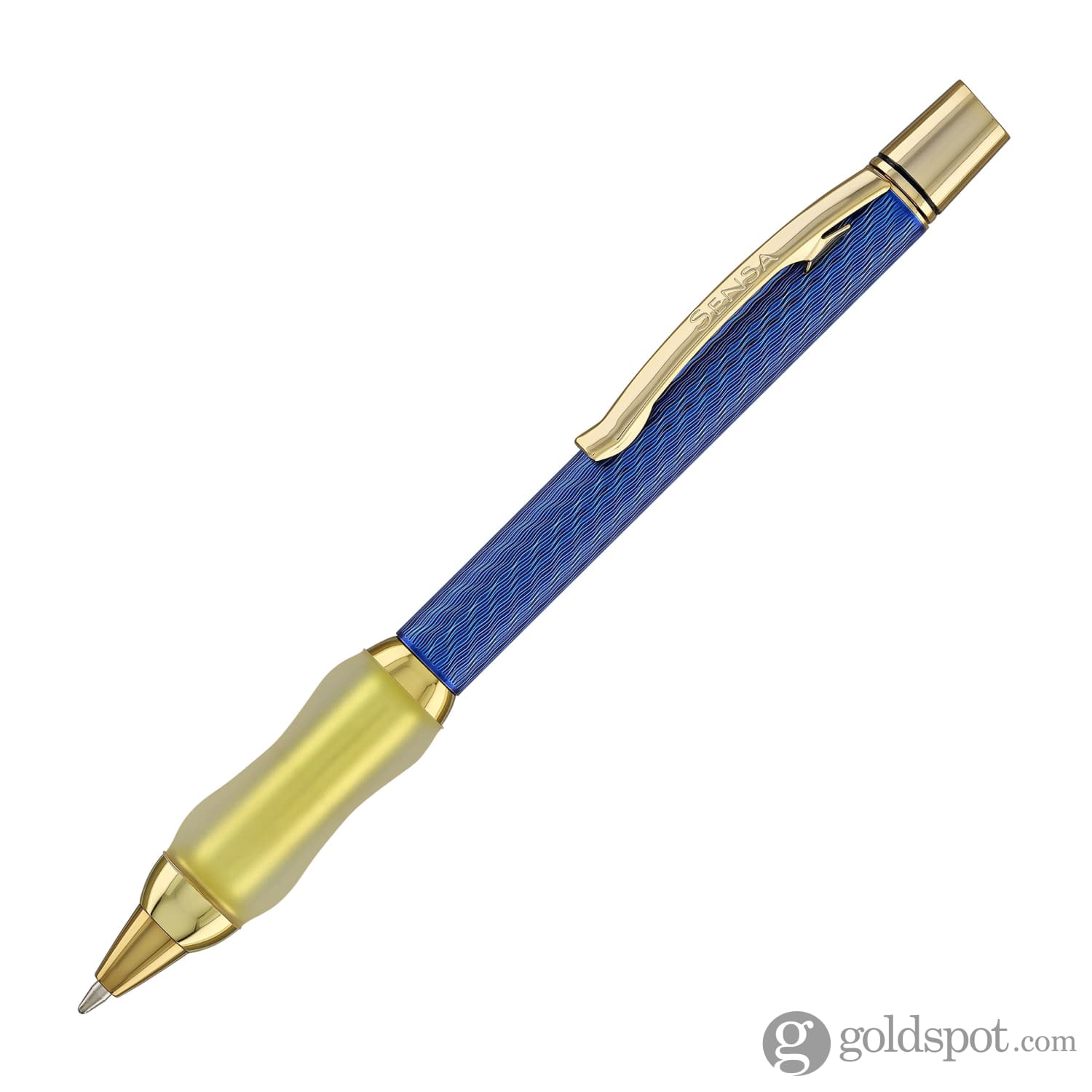 Sensa Herringbone Jewels Ballpoint Pen in Sapphire Blue - Image 2