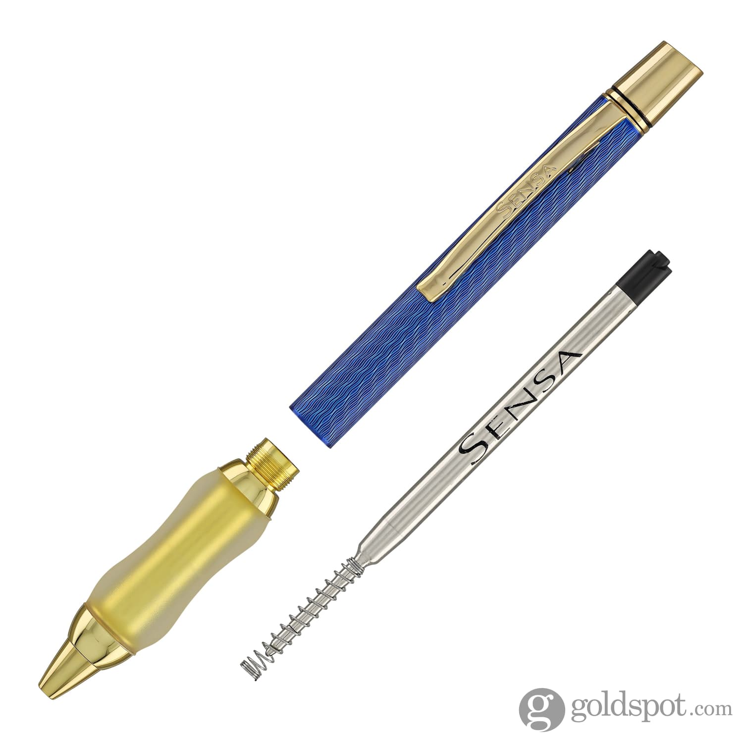 Sensa Herringbone Jewels Ballpoint Pen in Sapphire Blue - Image 5