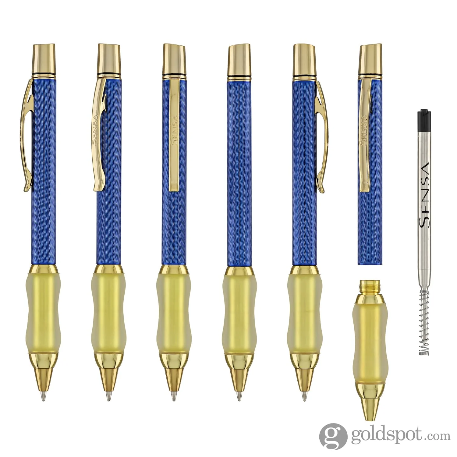 Sensa Herringbone Jewels Ballpoint Pen in Sapphire Blue - Image 6