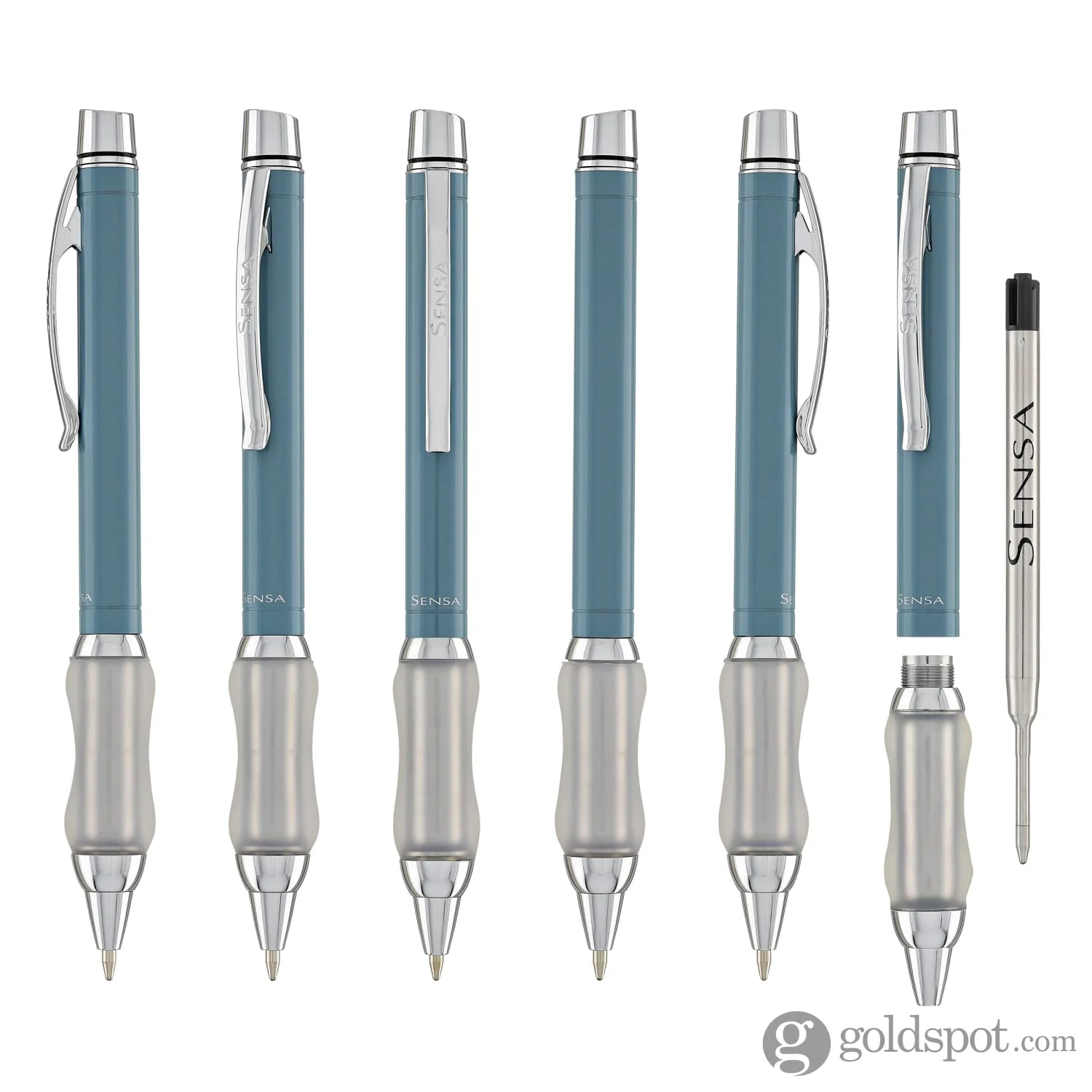 Sensa Metro Ballpoint Pen in Steel Blue Ice - Image 6