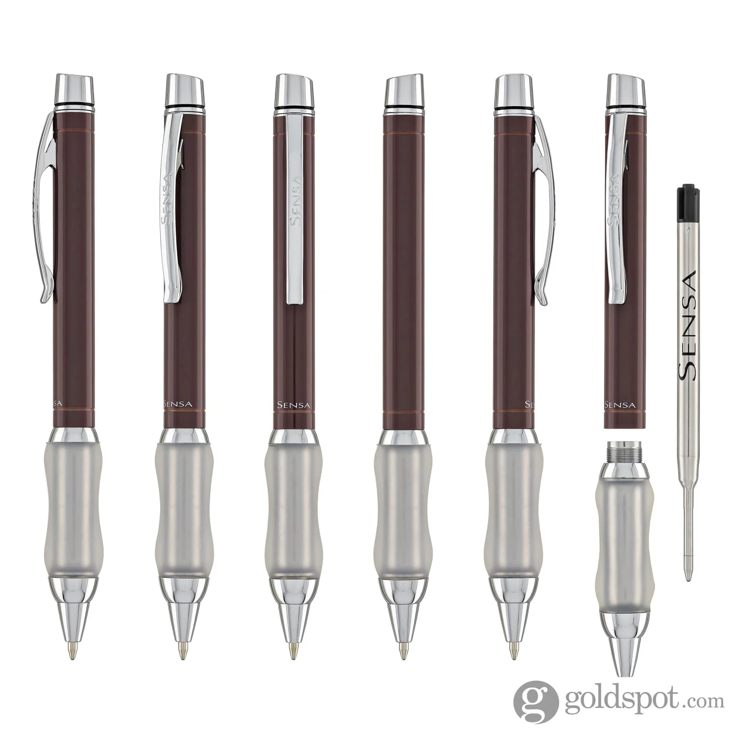 Sensa Metro Ballpoint Pen in Steel Espresso Brown - Image 6
