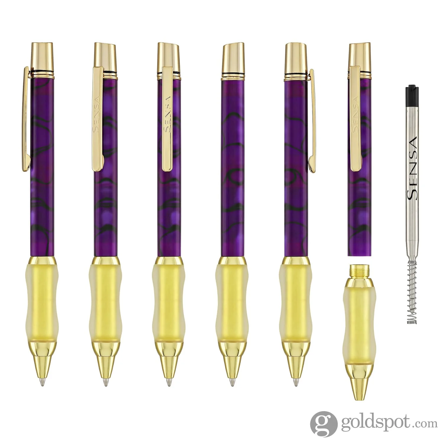 Sensa Metro Gold Ballpoint Pen in Purple Haze - Image 6