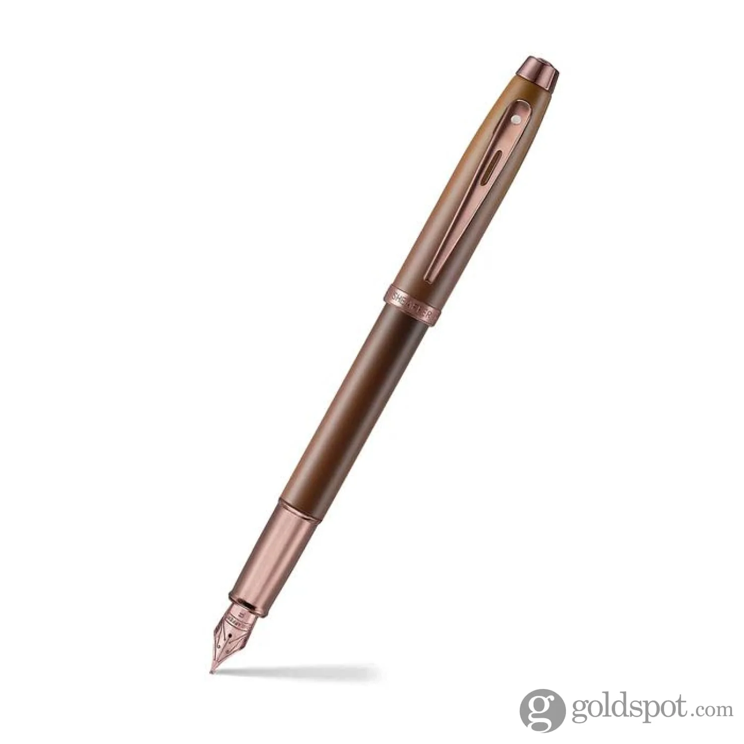 Sheaffer 100 Fountain Pen in Coffee Edition with PVD Rose Gold Trim - Image 12