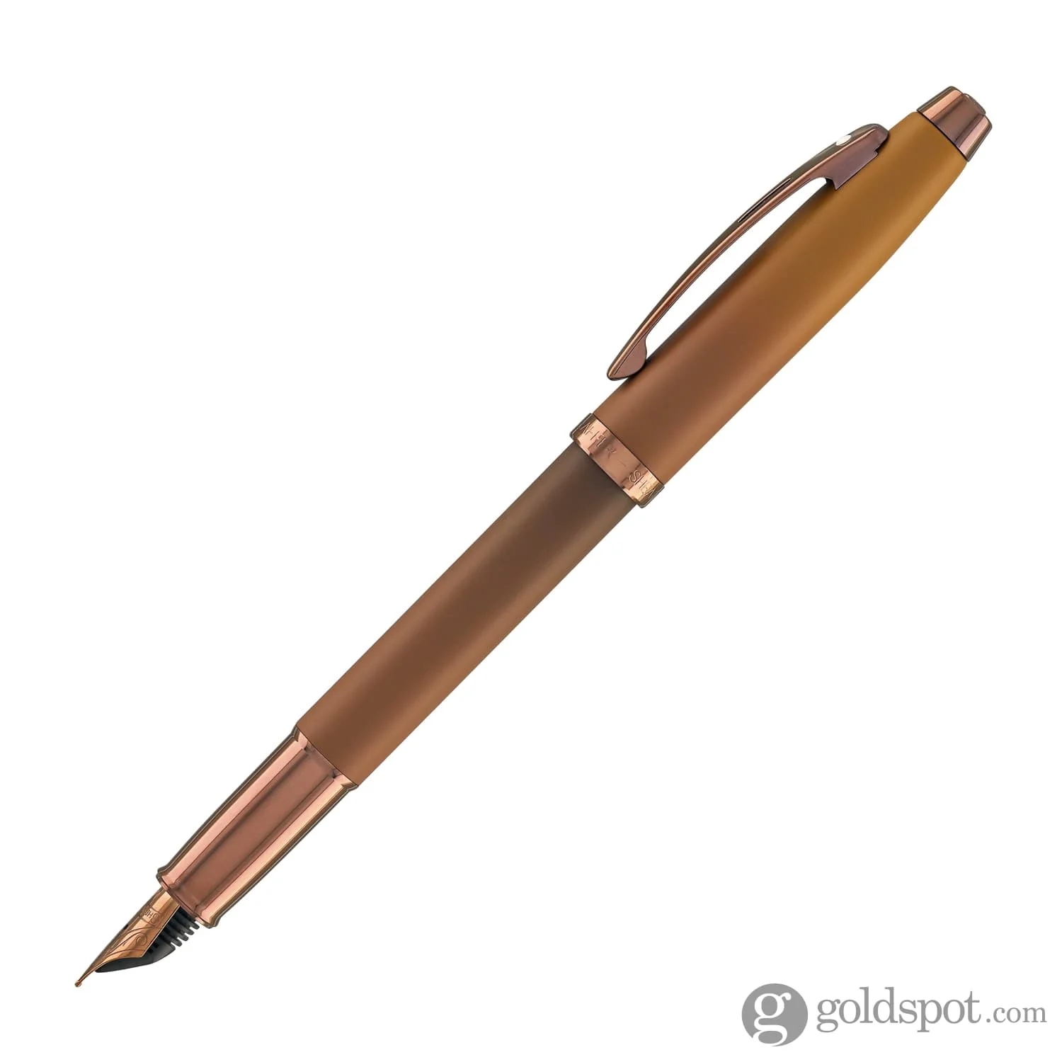 Sheaffer 100 Fountain Pen in Coffee Edition with PVD Rose Gold Trim - Image 3