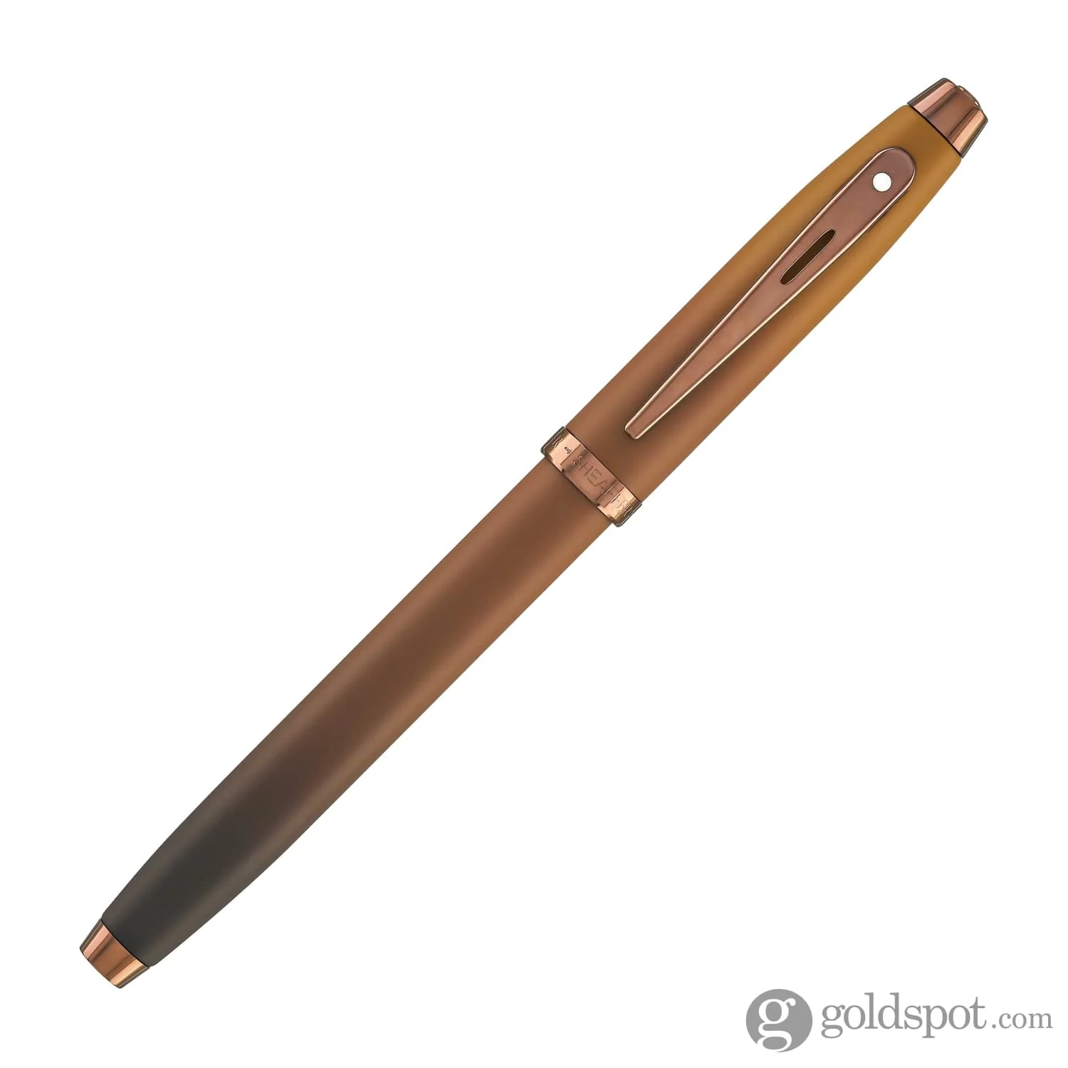 Sheaffer 100 Fountain Pen in Coffee Edition with PVD Rose Gold Trim - Image 4