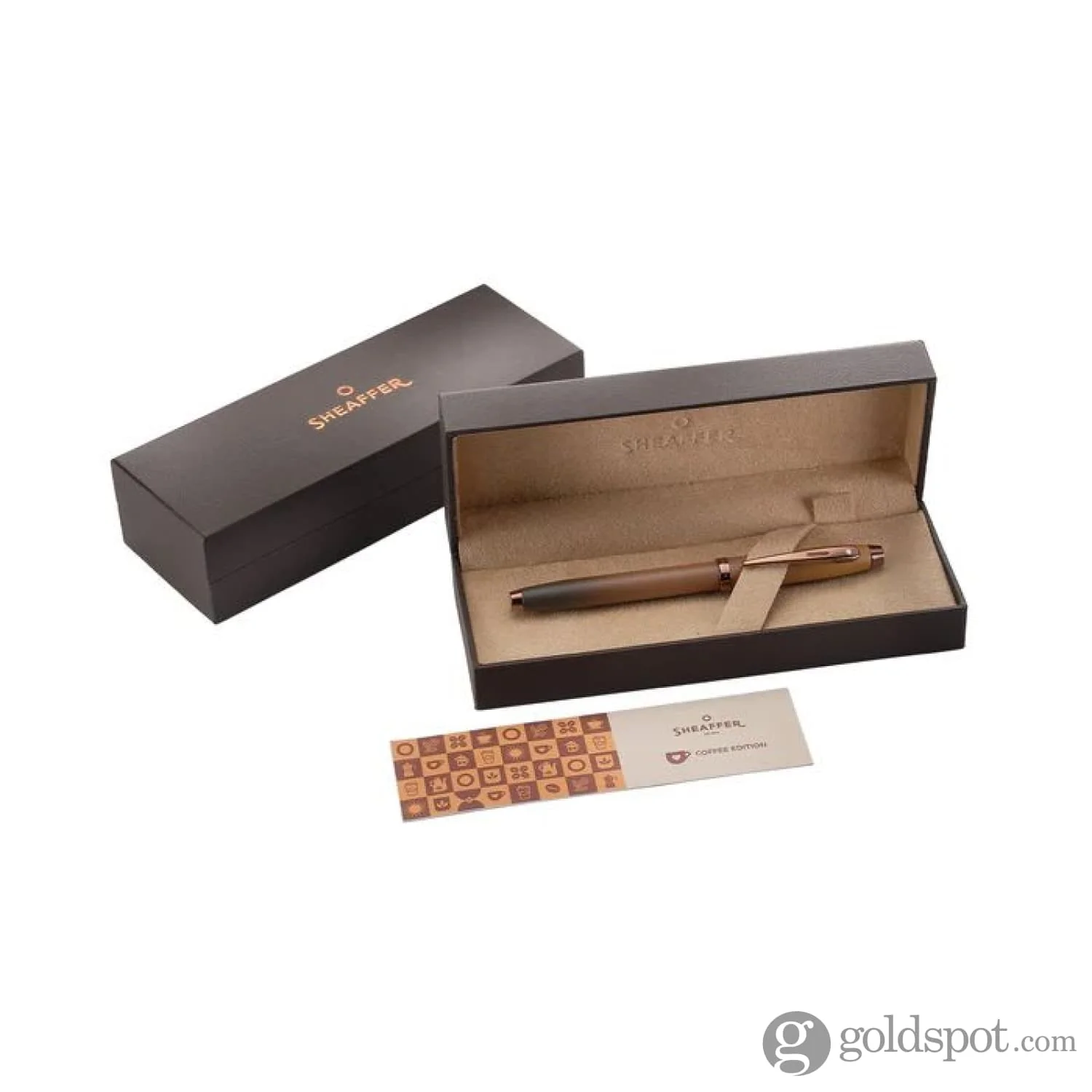 Sheaffer 100 Fountain Pen in Coffee Edition with PVD Rose Gold Trim - Image 9