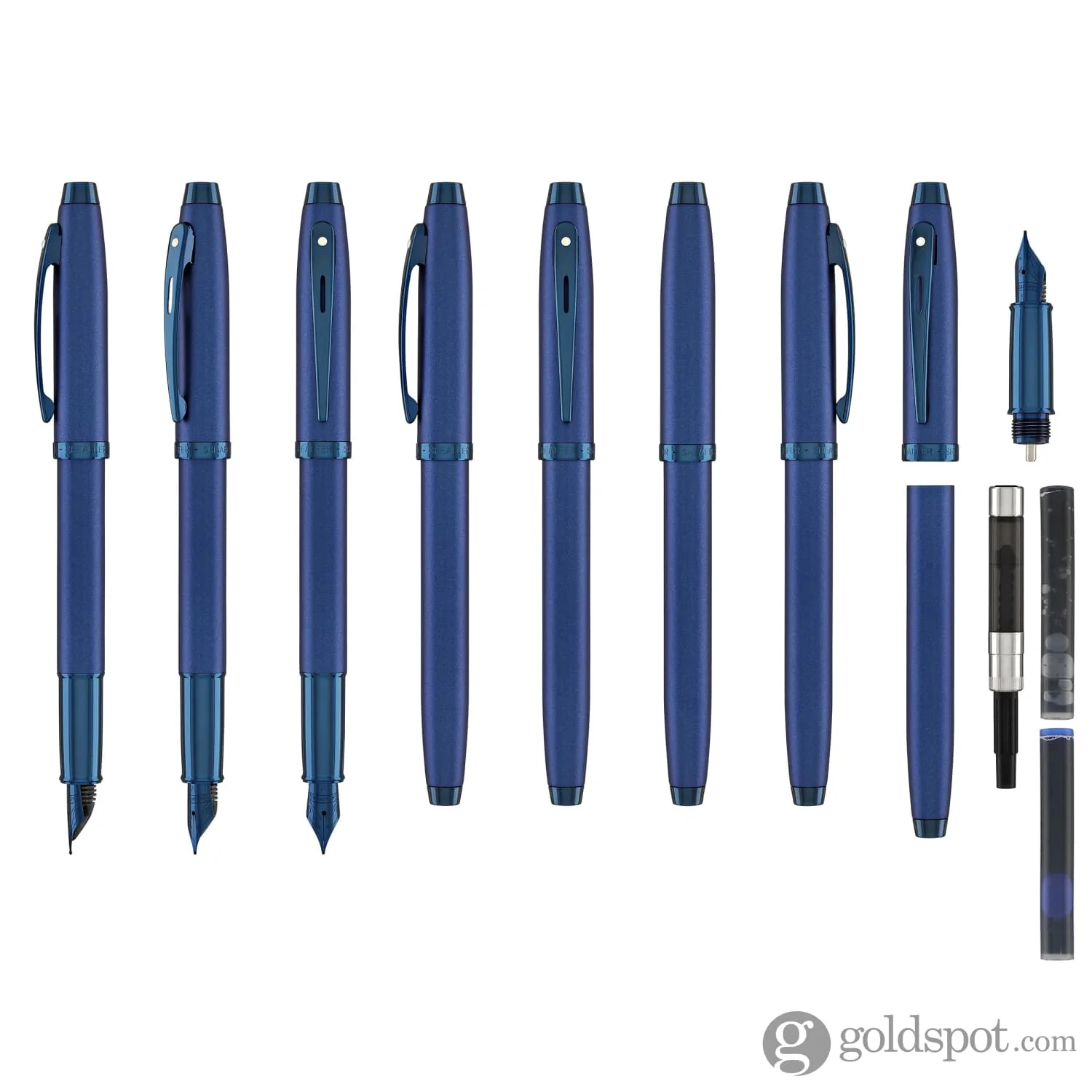 Sheaffer 100 Fountain Pen in Satin Blue - Image 8