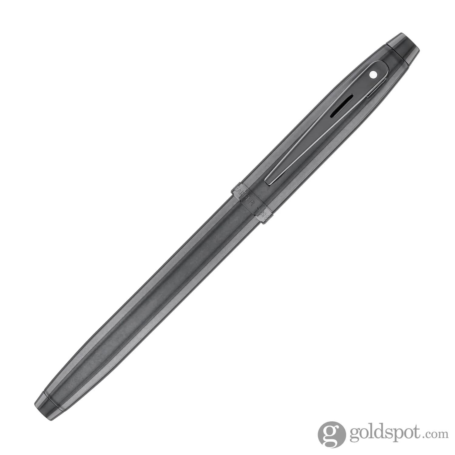 Sheaffer 100 Fountain Pen in Shiny Dark Grey Gunmetal with PVD Trim - Image 2