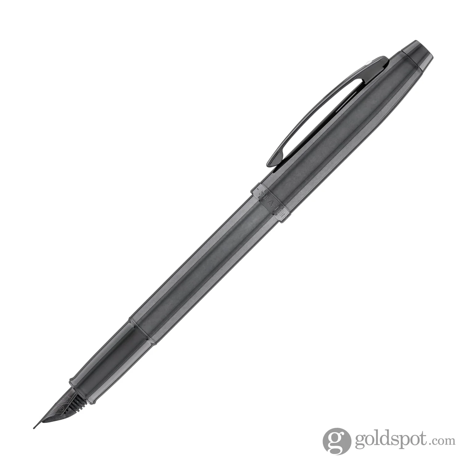 Sheaffer 100 Fountain Pen in Shiny Dark Grey Gunmetal with PVD Trim - Image 4