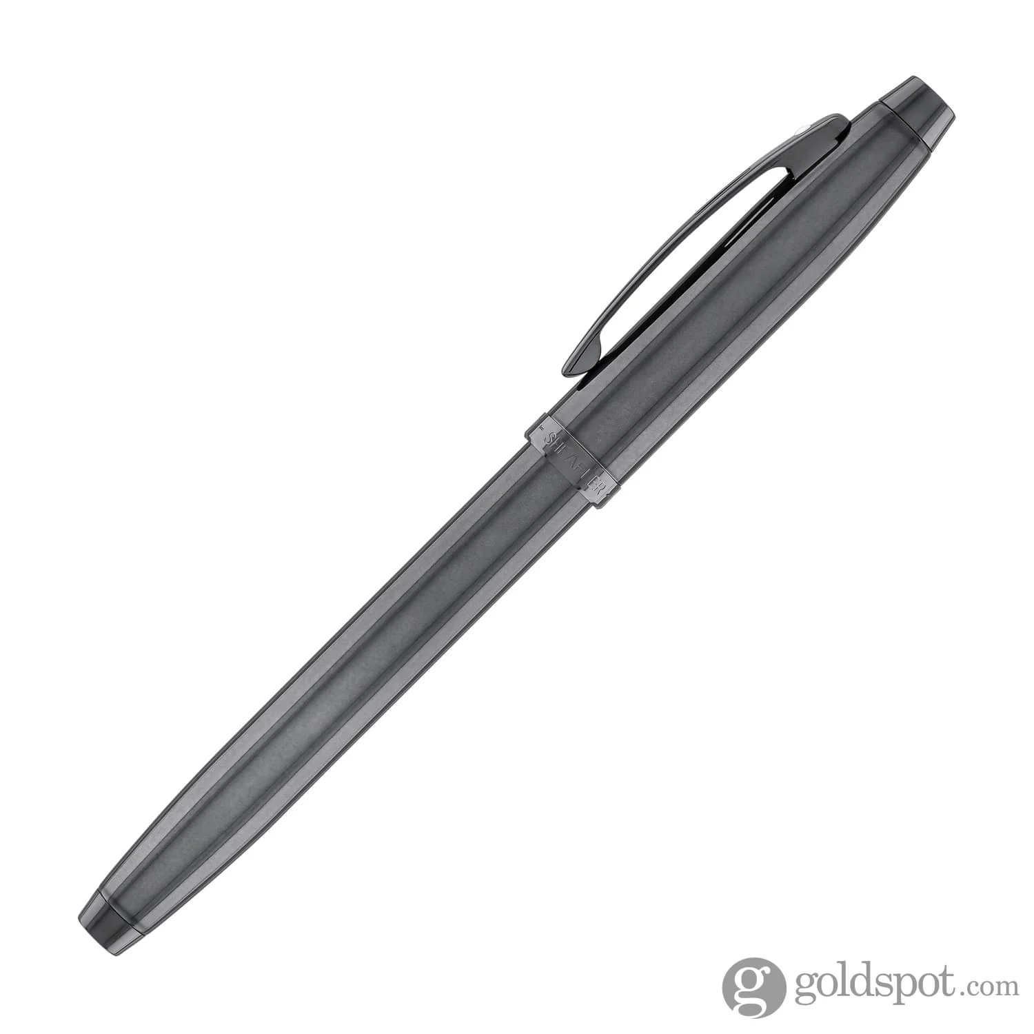 Sheaffer 100 Rollerball Pen in Shiny Dark Grey Gunmetal with PVD Trim - Image 5