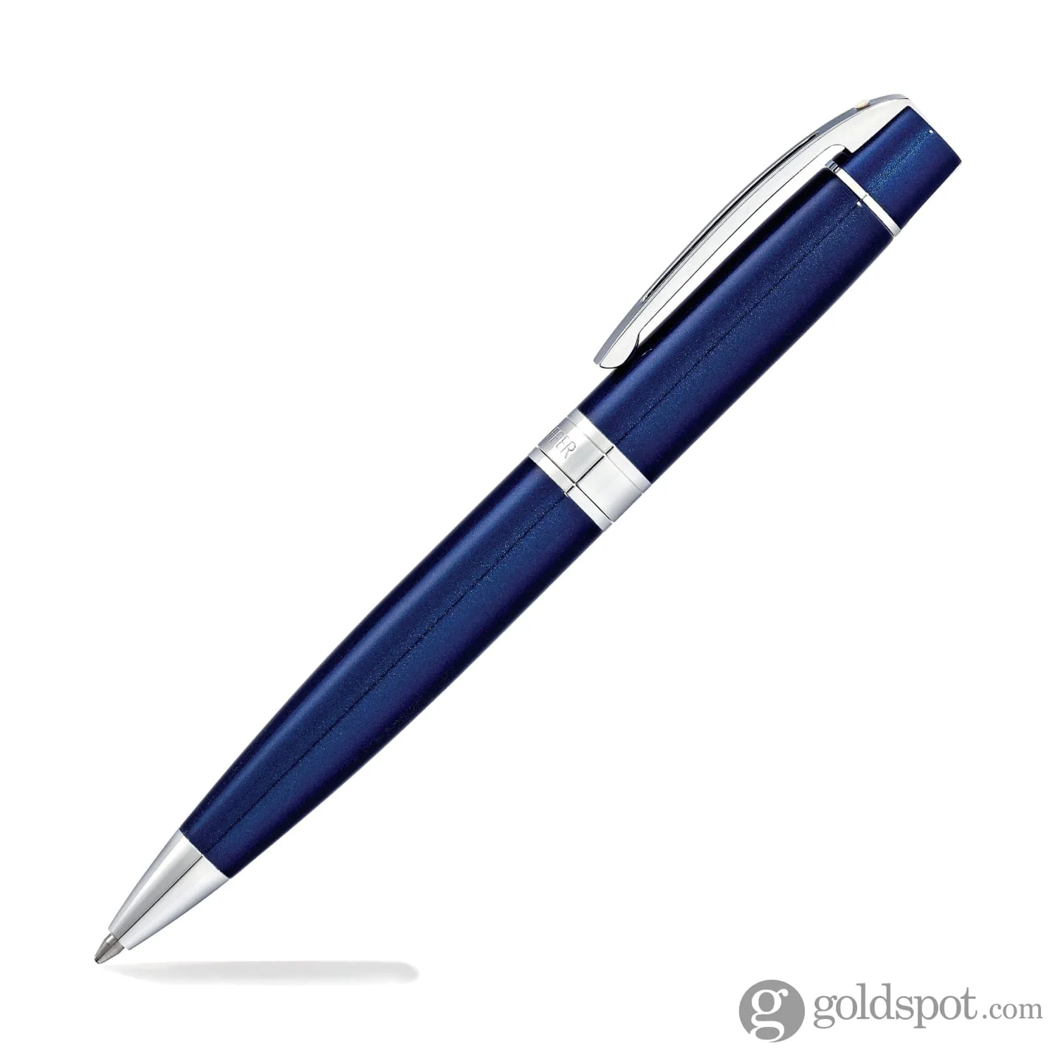 Sheaffer 300 Ballpoint Pen in Glossy Blue with Chrome Trim - Image 2