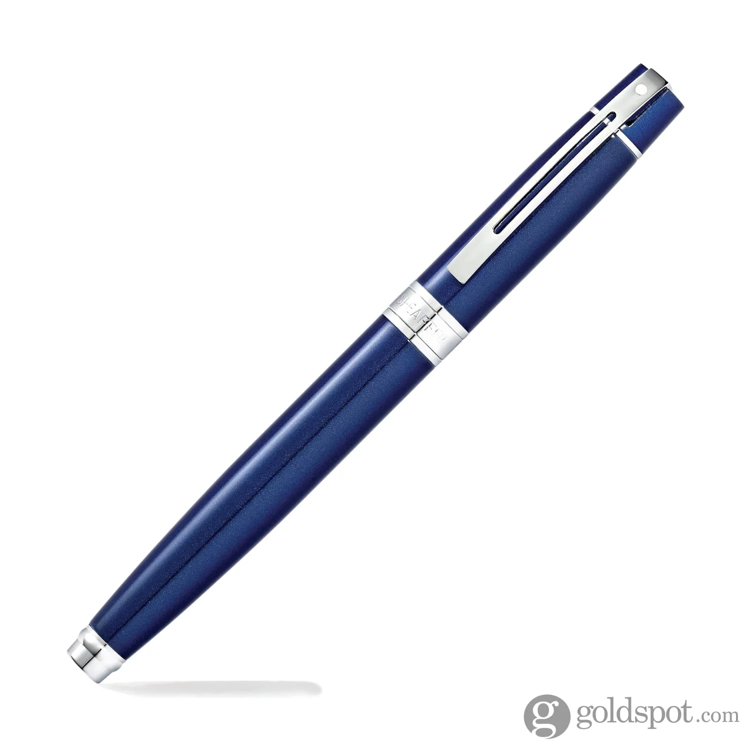 Sheaffer 300 Fountain Pen in Glossy Blue with Chrome Trim - Image 2
