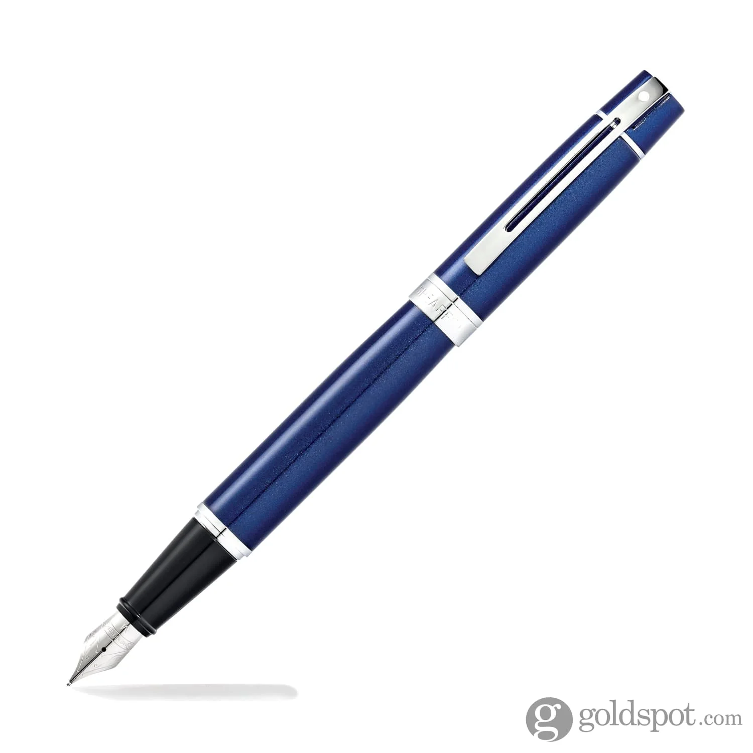 Sheaffer 300 Fountain Pen in Glossy Blue with Chrome Trim - Image 5