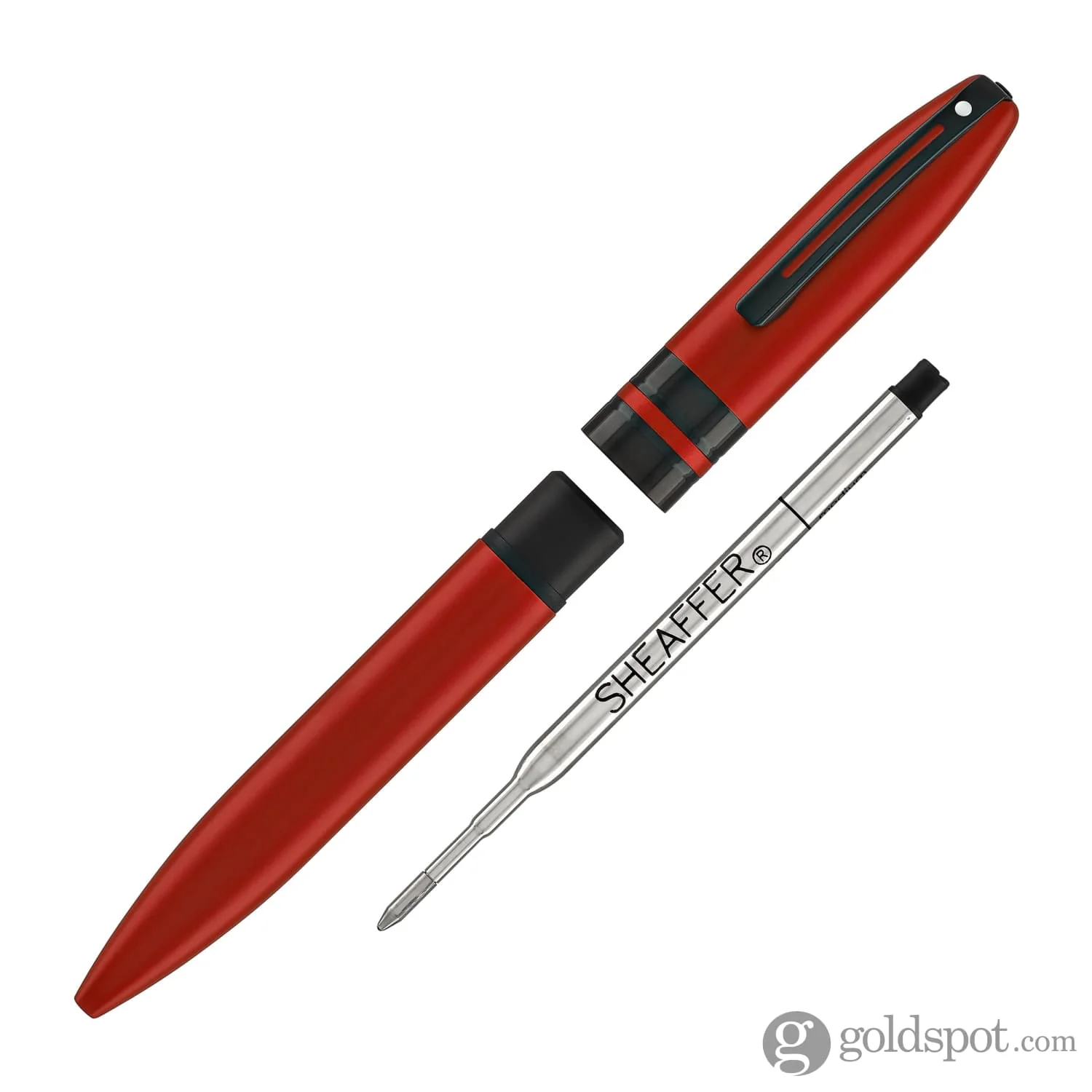 Sheaffer Icon Ballpoint Pen in Metallic Red Lacquer with Black PVD Trim - Image 5