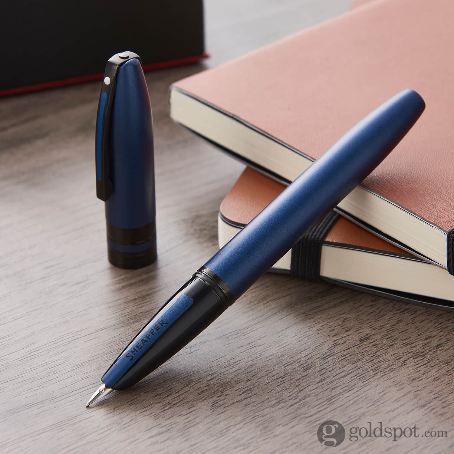 Sheaffer Icon Fountain Pen in Matte Blue Lacquer with Black PVD Trim - Image 12