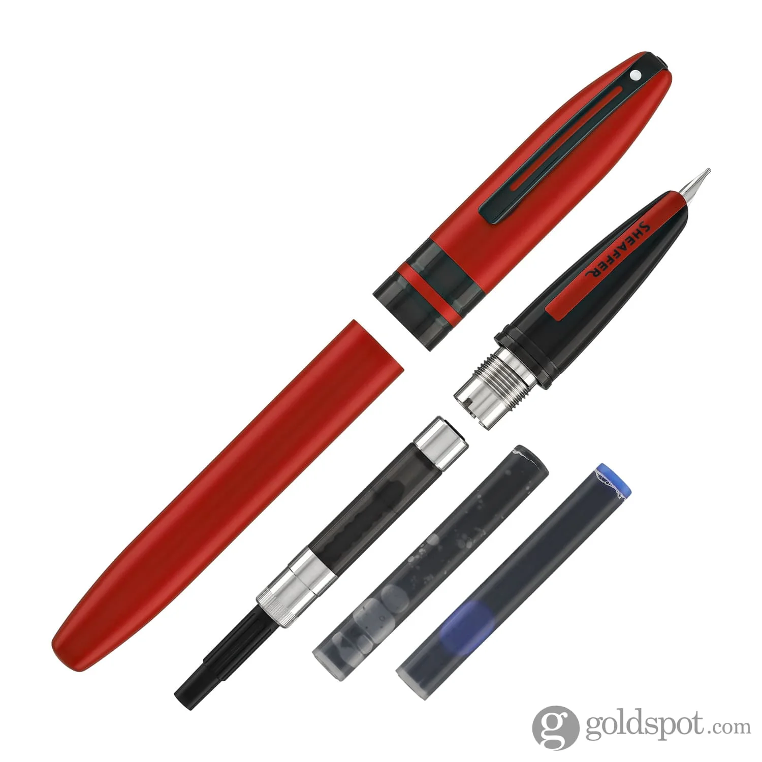 Sheaffer Icon Fountain Pen in Metallic Red Lacquer with  Black PVD Trim - Image 6