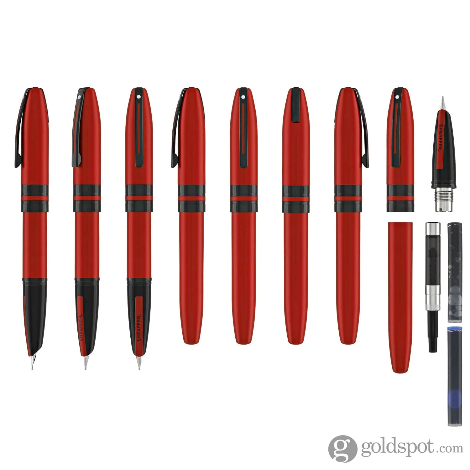 Sheaffer Icon Fountain Pen in Metallic Red Lacquer with  Black PVD Trim - Image 7
