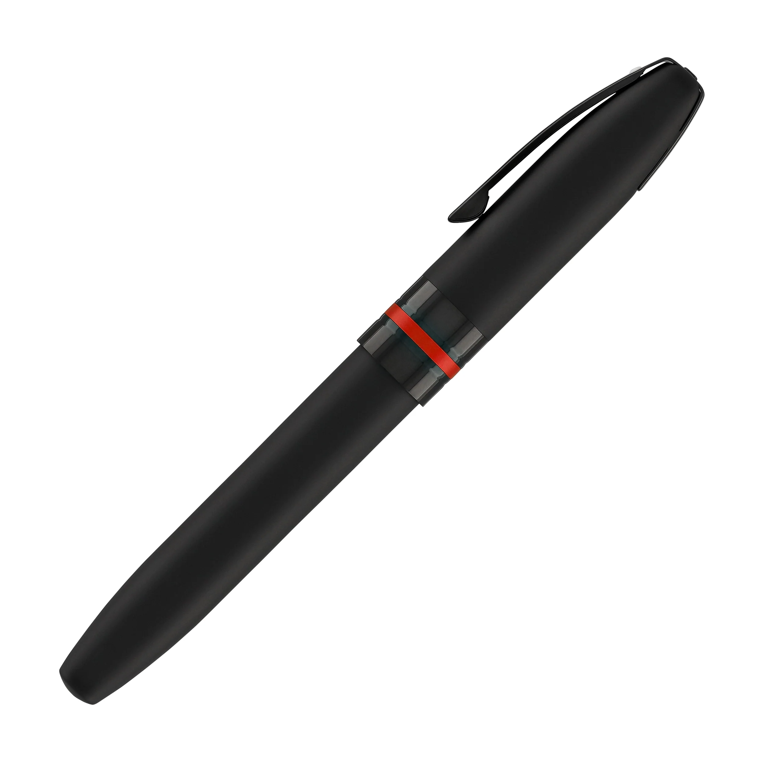 Sheaffer Icon Rollerball Pen in Matte Black Lacquer with Red PVD Trim - Image 6