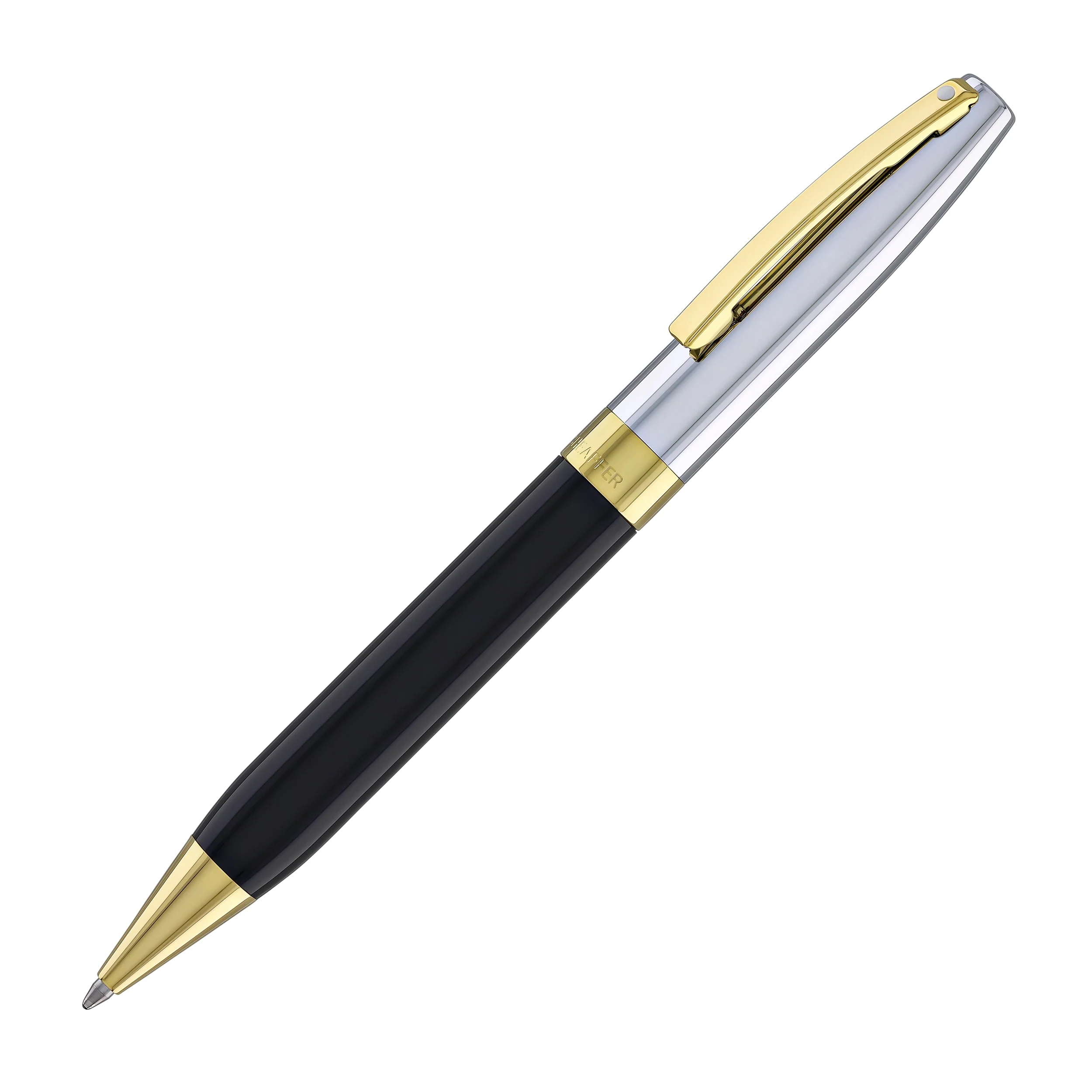 Sheaffer Legacy Ballpoint Pen in Black Lacquer with Chrome Cap 14kt Gold PVD - Image 3