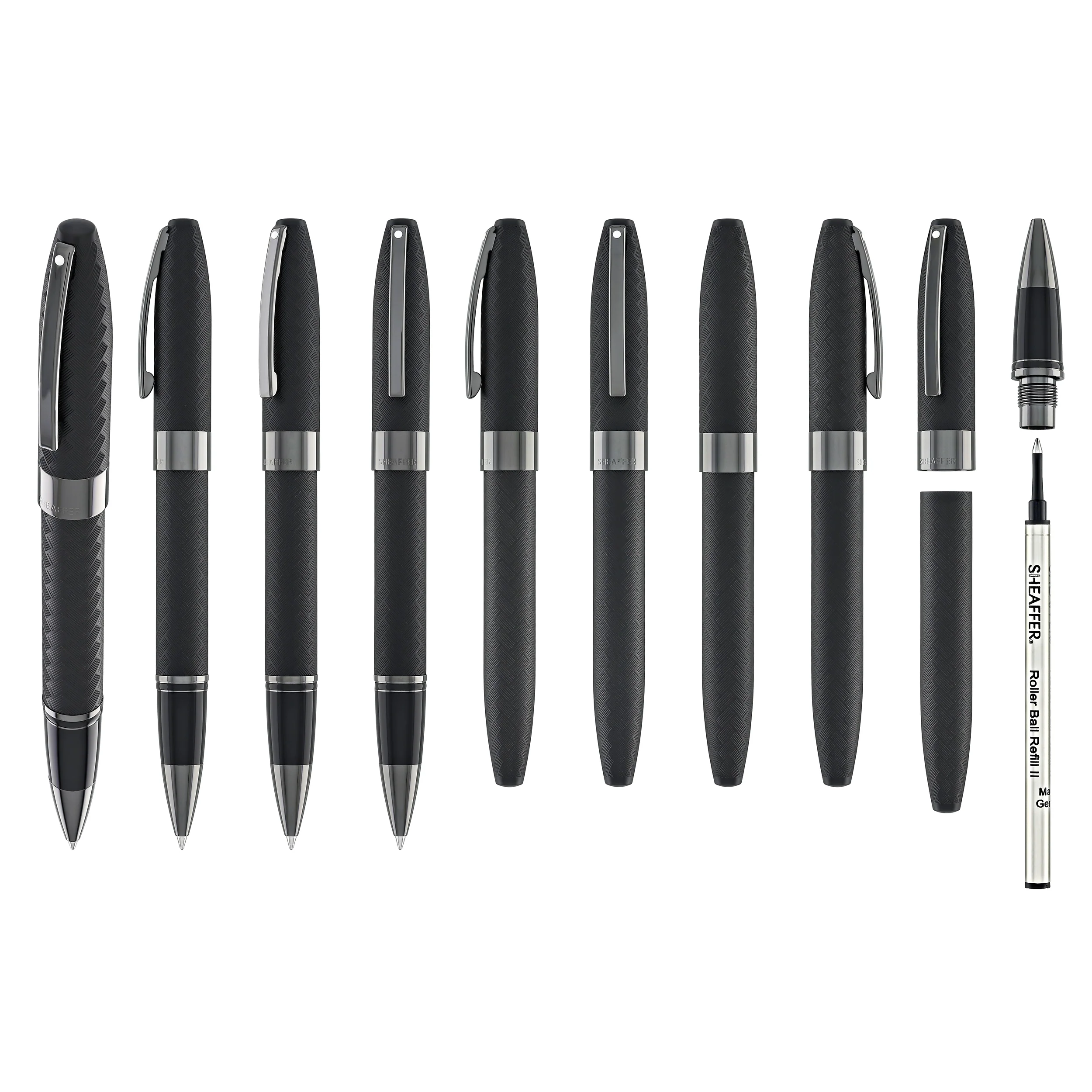 Sheaffer Legacy Chevro Rollerball Pen in Matte Black with PVD Gunmetal - Image 10
