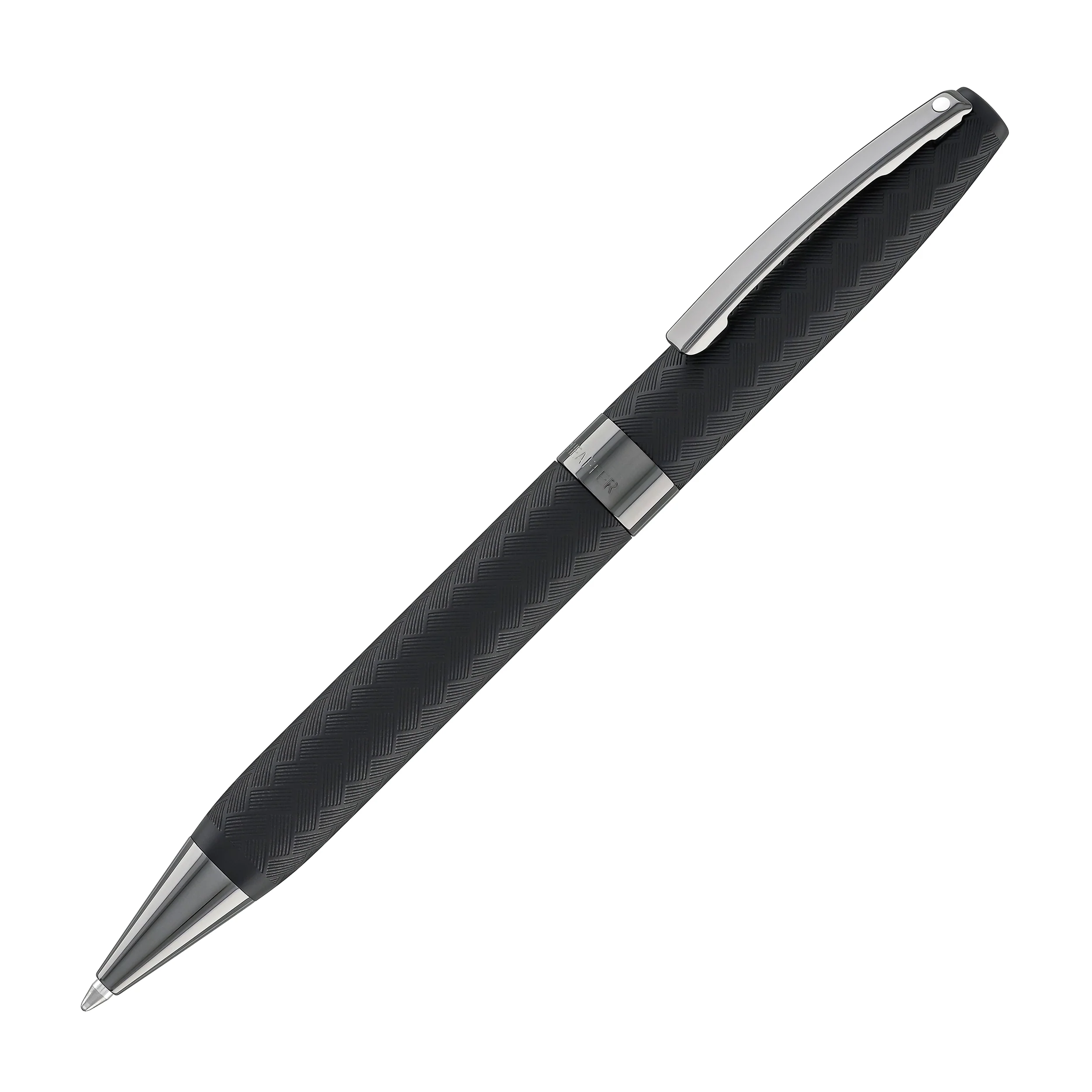 Sheaffer Legacy Chevron Ballpoint Pen in Matte Black with PVD Gunmetal - Image 3