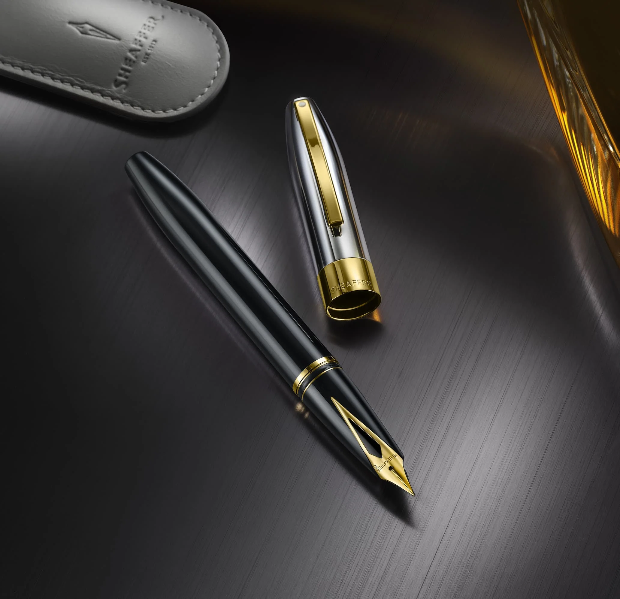 Sheaffer Legacy Fountain Pen in Black Lacquer with Chrome Cap 14kt Gold PVD - Image 10