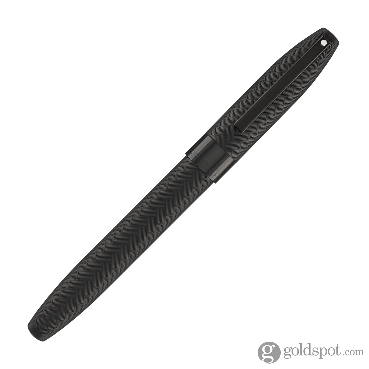 Sheaffer Legacy Rollerball Pen in Matte Black with Chevron Engraving Pattern - Image 4
