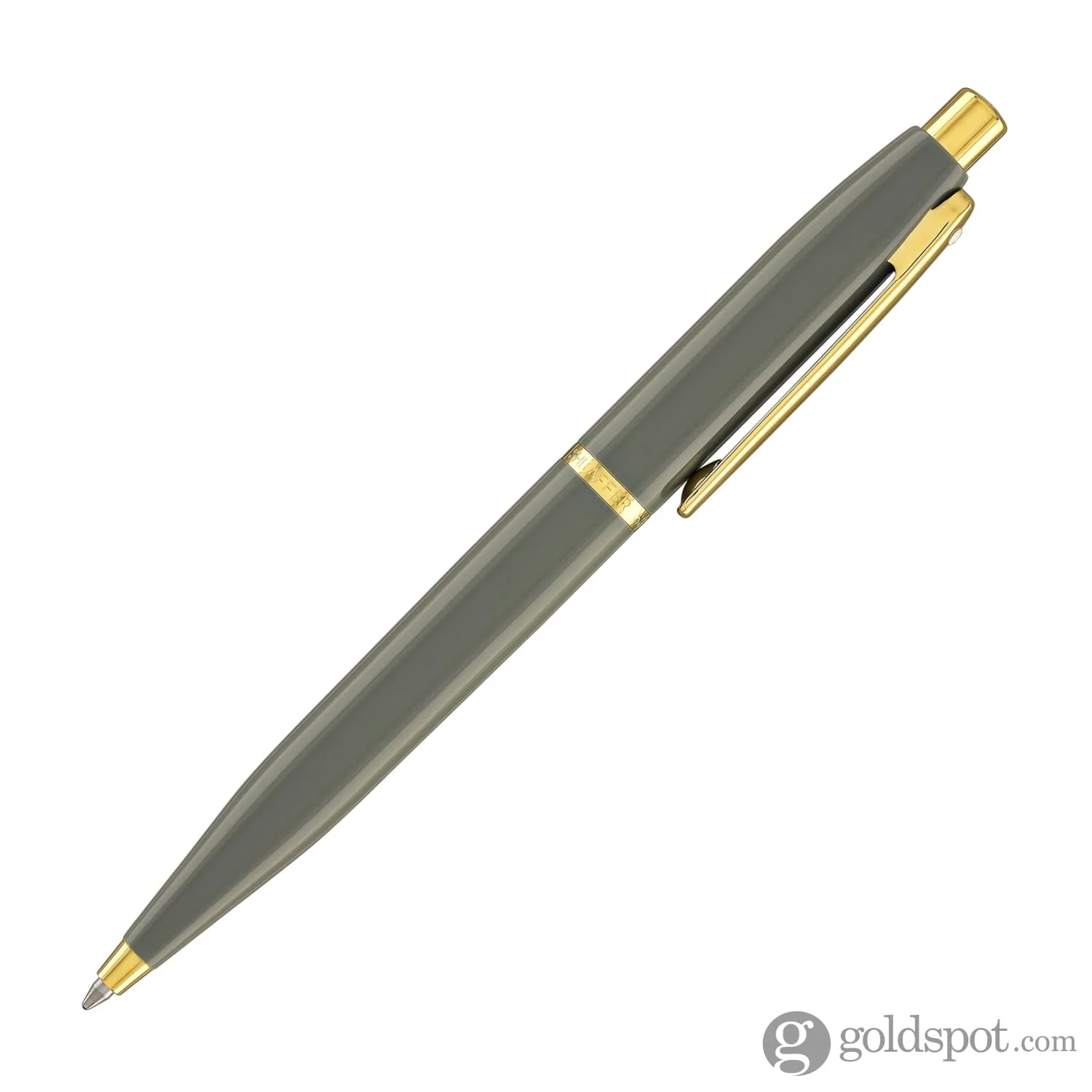 Sheaffer VFM Ballpoint Pen in Light Grey with Gold PVD Trim - Image 4