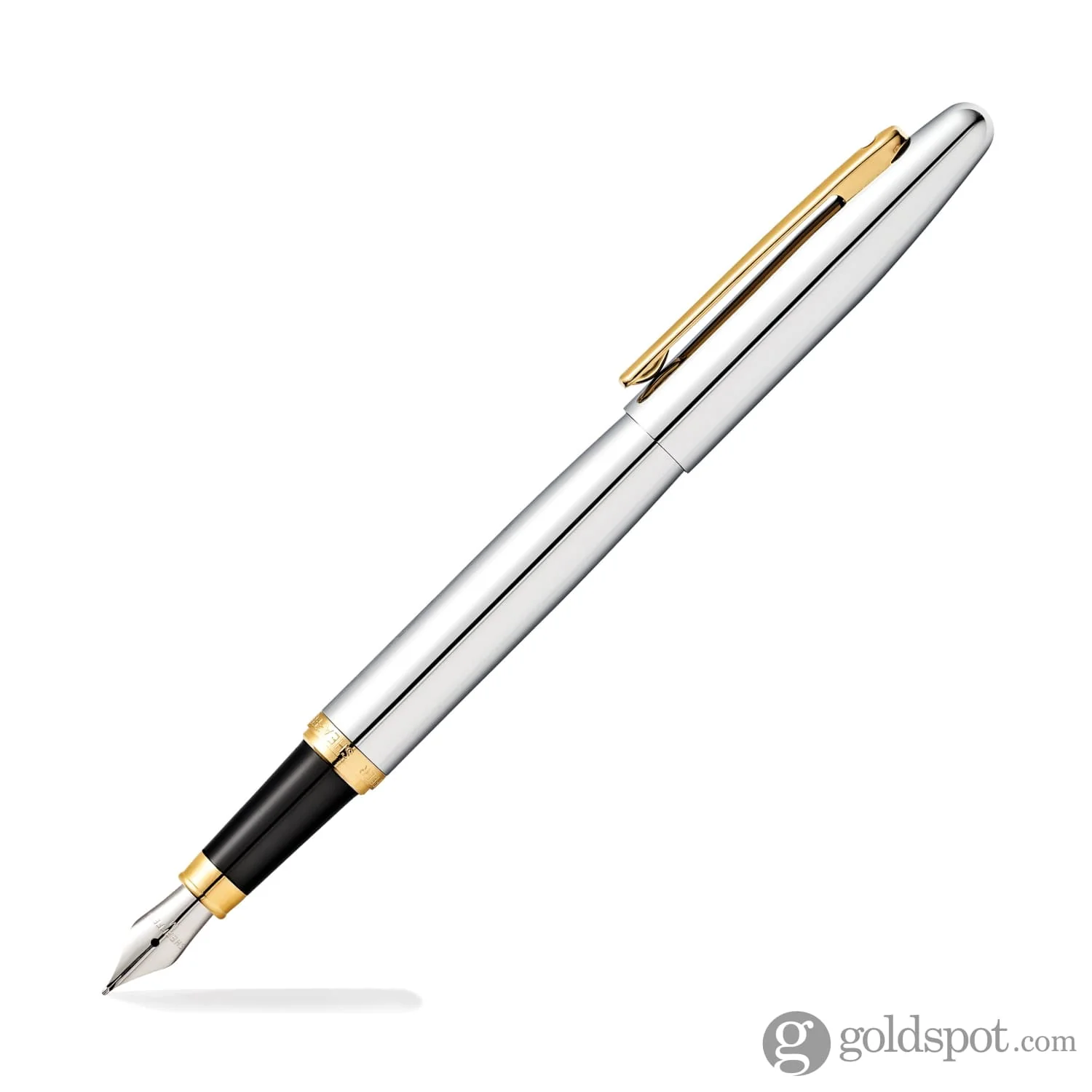 Sheaffer VFM Fountain Pen in Polished Chrome with Gold Trim - Image 2